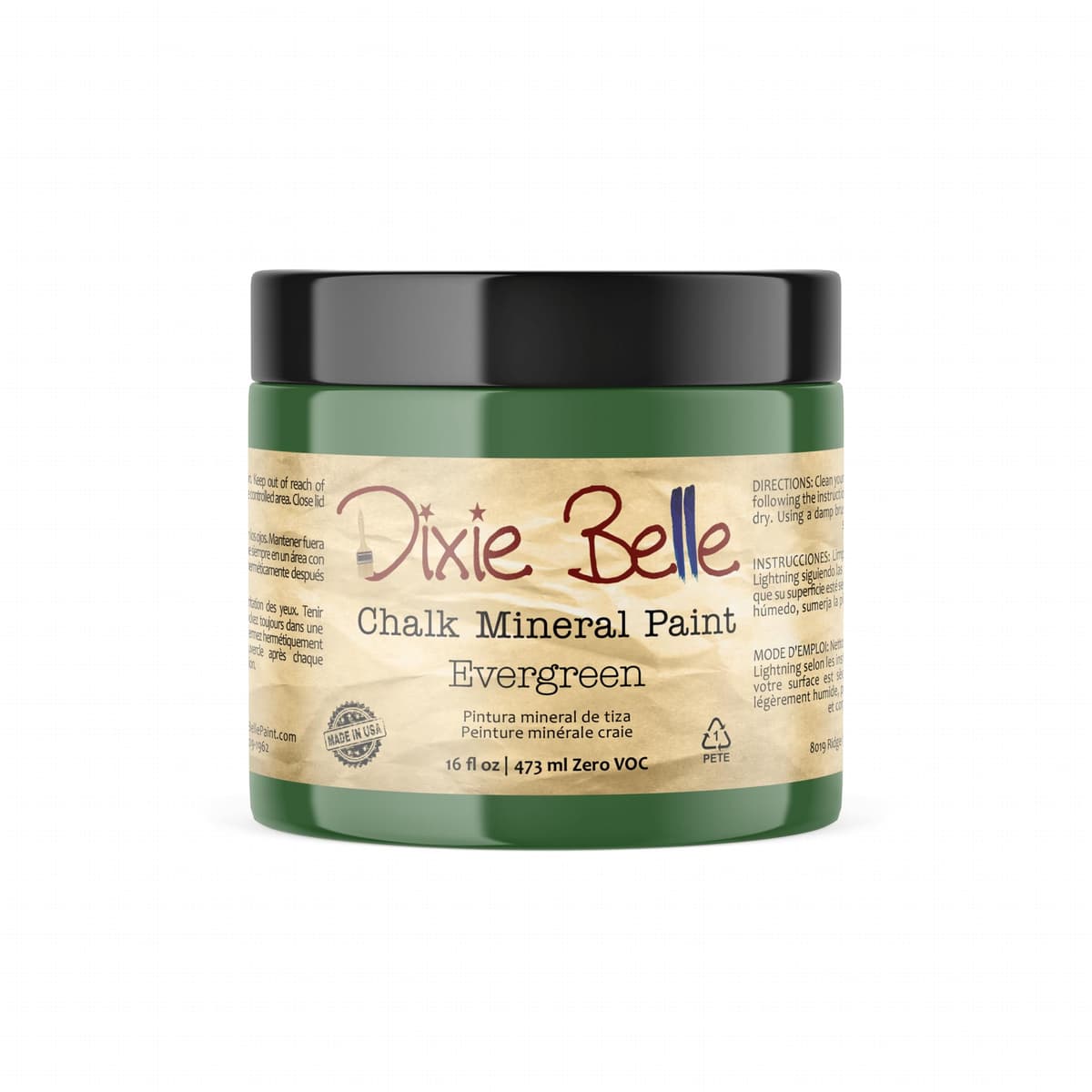 Dixie Belle Paint Company Chalk Finish Furniture Paint - Caviar (32oz) - Matte Black Chic Chalk Mineral DIY Furniture Paint — view 195