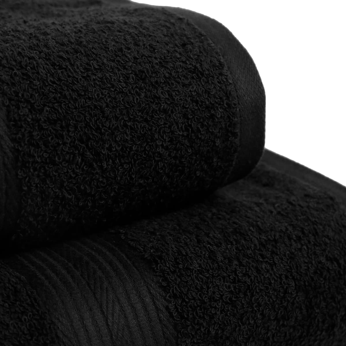 Amazon Basics Juego Toallas Baño Completo 100% Algodón 2 Toallas Baño + 2 Mano, Negro, Pack 4 Unidades — view 2