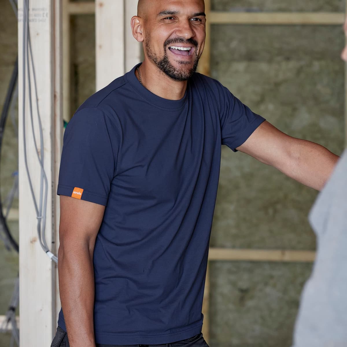 Scruffs Mens Eco Navy Worker T-Shirt, Navy, L UK — view 2