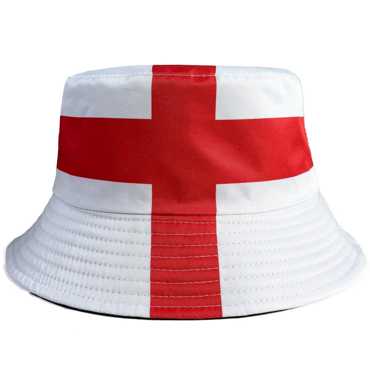 England Bucket Hat Reversible St George's Cross Polyester Sun Hat (56-58cm) Essential Football Fan Gear for Men & Women World Cup 2026 & St George's Day — view 2