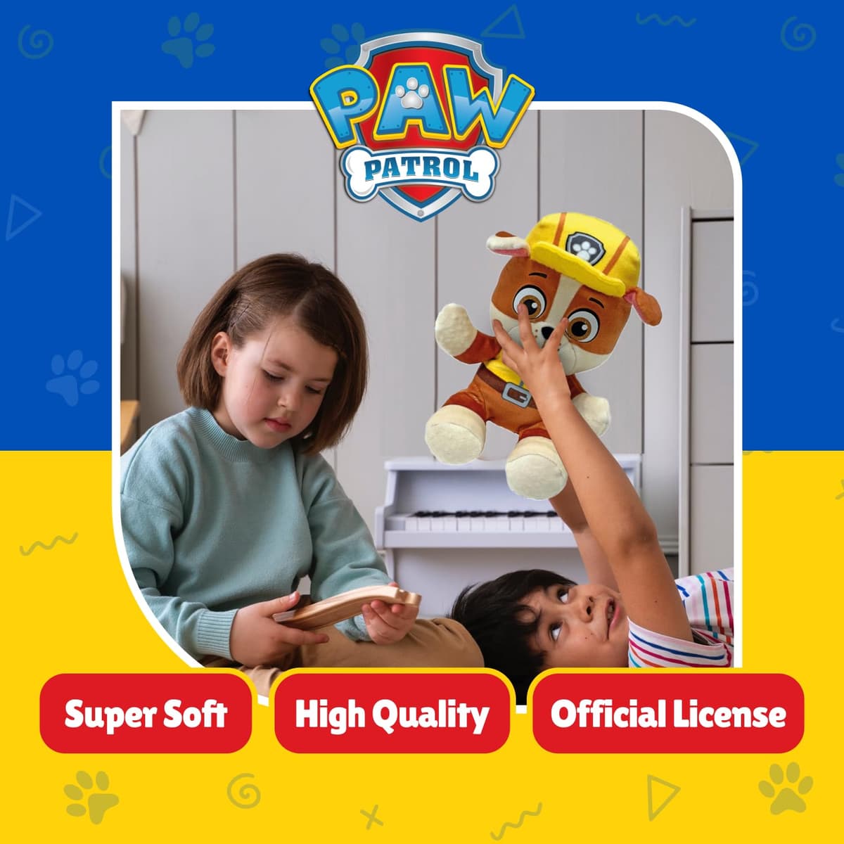 TY Rubble Paw Patrol Soft Plush Toy for Kids, Cuddly Teddy, Collectible Stuffed Toy, Beanie Babies Range, Regular — view 2