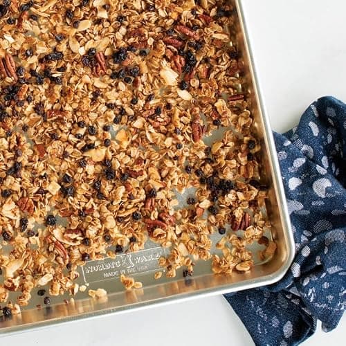 Nordic Ware Naturals Half Sheet Set - USA Made Aluminum Commercial Quality Sheet Pan for Baking or Roasting, Encapsulated Galvanized Steel Rim Prevents Warping, 2pk Half + 1/8 Sheet — view 7