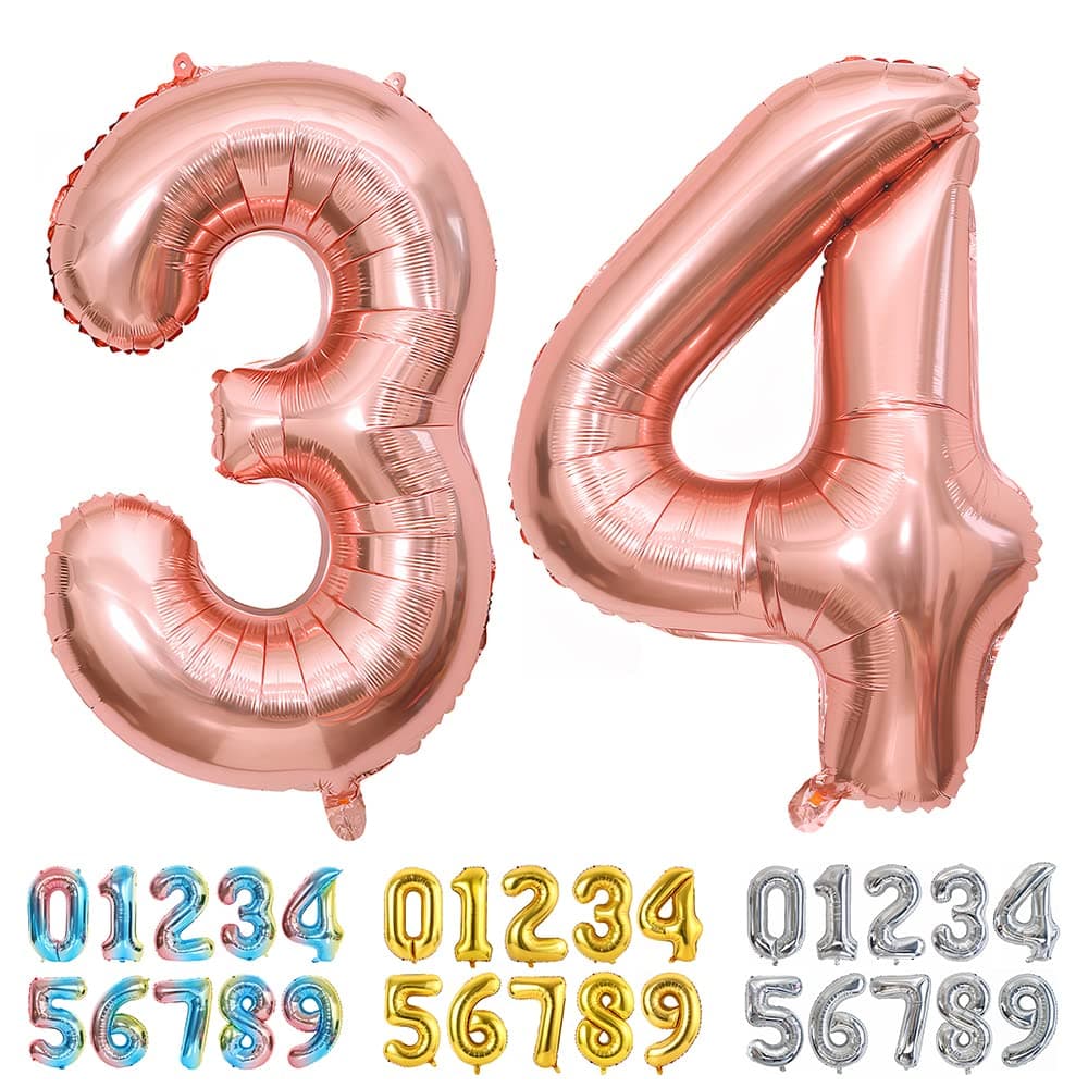 Foil Globo Número 5 Azul 40" (101cm), Inflable Helio o aire, Gigante Numeros 0-9, 10-19, 20-29, 30-100, Grande Globos Decoración para La Boda Aniversario y Cumpleaños Fiestas — view 497
