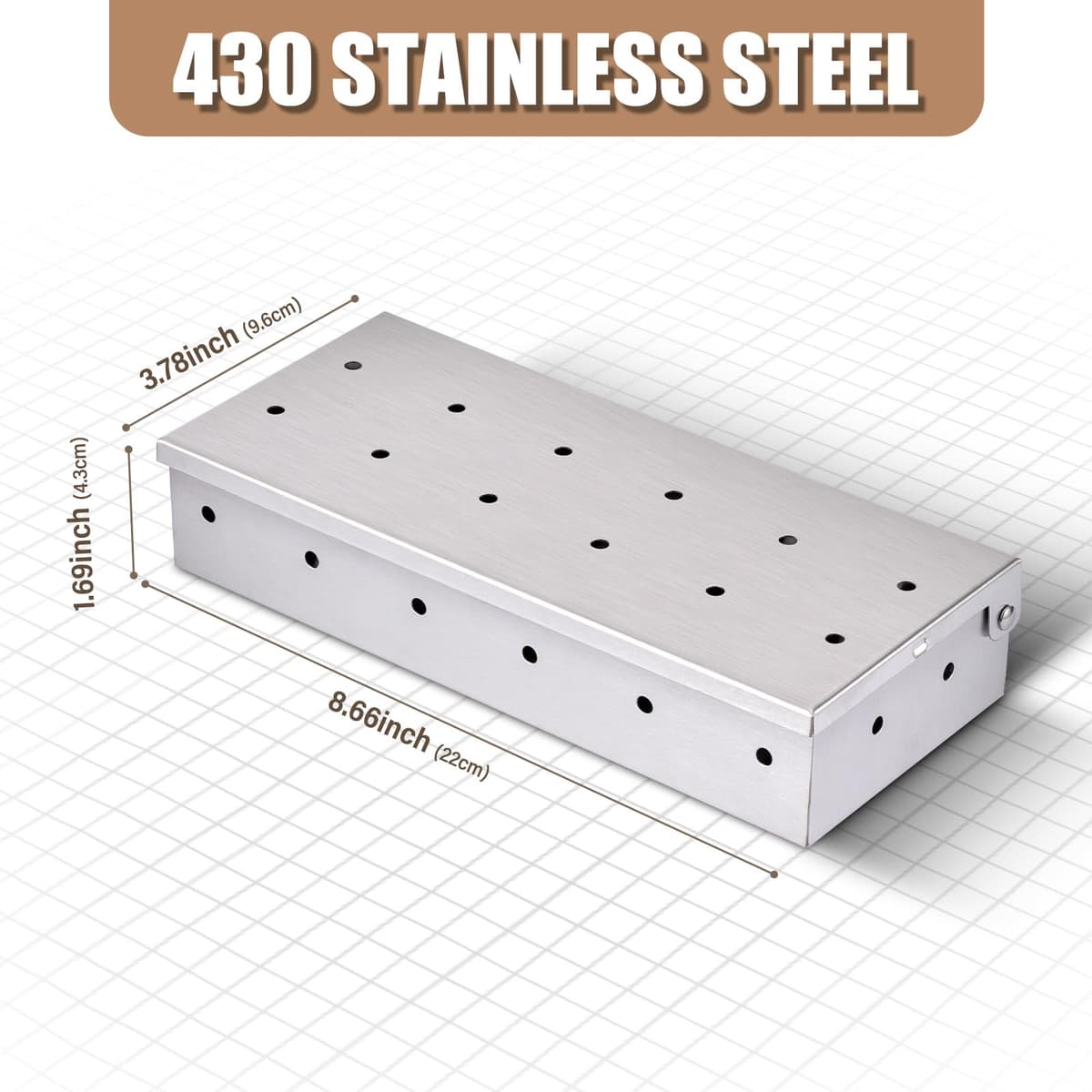 Juego de Tubos para Ahumar con Pellets Tubo para Ahumar, Accesorios para Barbacoas de Gas o de Carbón, Caja para Ahumar de Acero Inoxidable para Asar Carne Barbacoas al Aire Libre Cocina — view 2