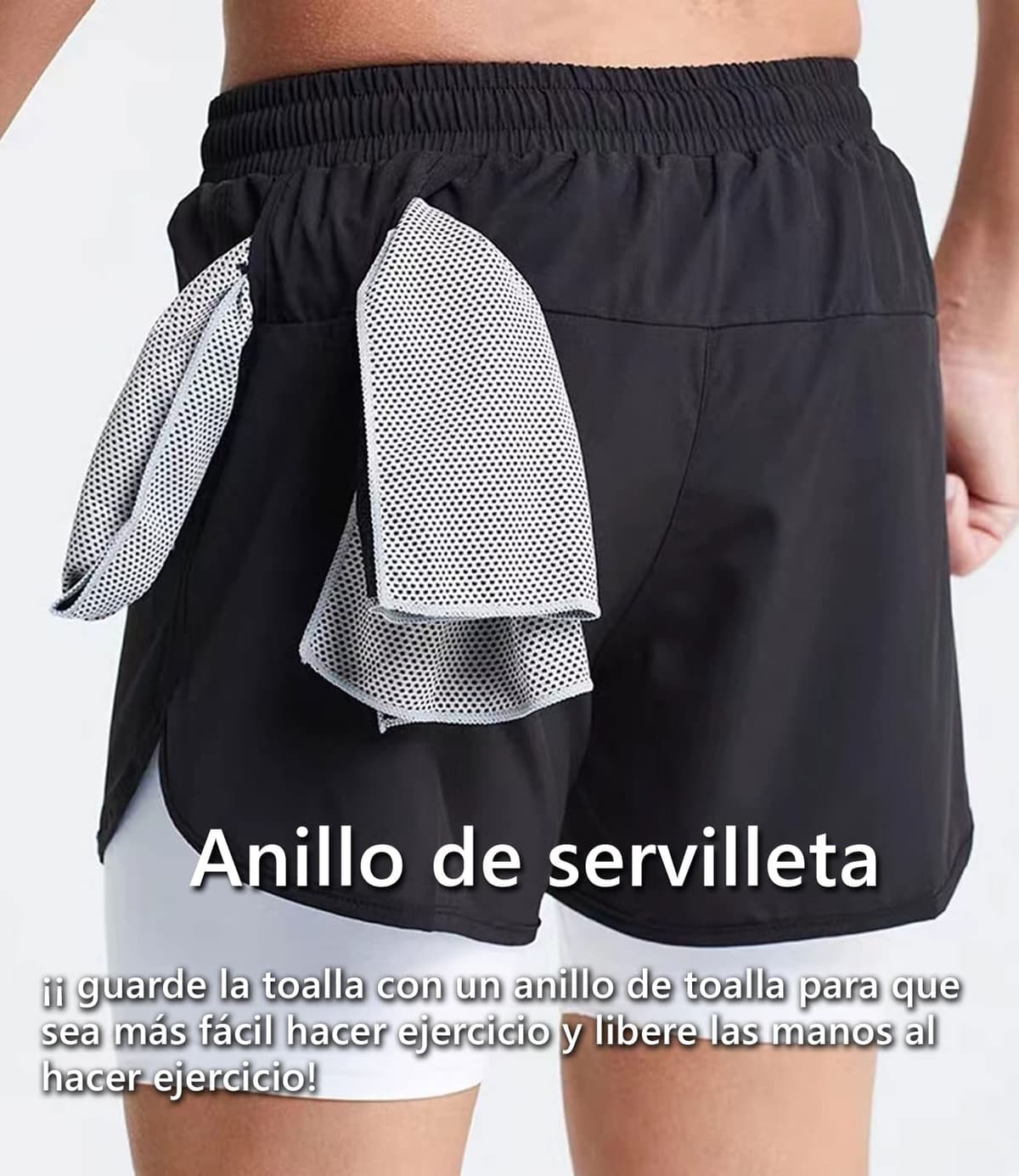 Rane Sports Men's 2 in 1 Running Shorts Ideal for Gym, Athletics, Outdoor Training — view 3