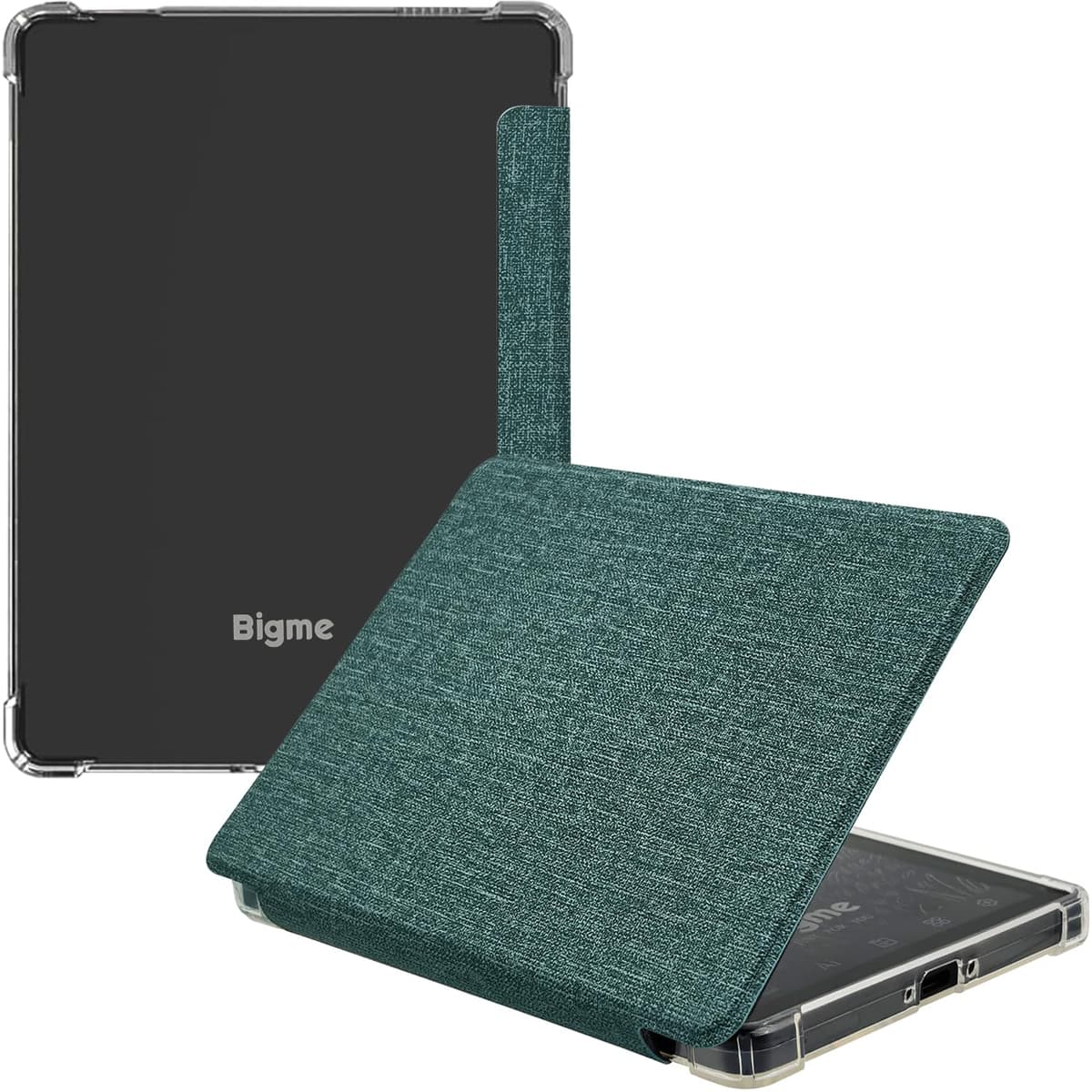 Transparent TPU Back Case for 6'' Bigme B6 Color/Bigme B6 Ultra-Thin Lightweight Enhanced Auto Sleep/Wake Cover with Thickened Corners, Magnetic Closure (Sage Green)
