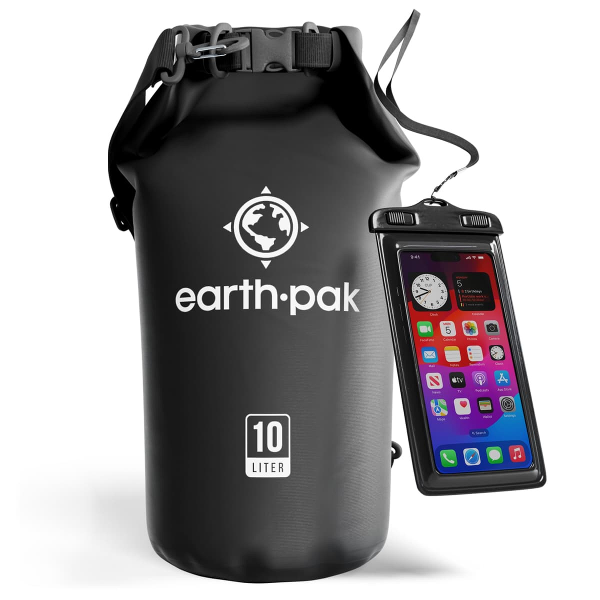 Earth Pak Waterproof Dry Bag - Roll Top Waterproof Backpack Sack Keeps Gear Dry for Kayak with Waterproof Phone Case — view 17