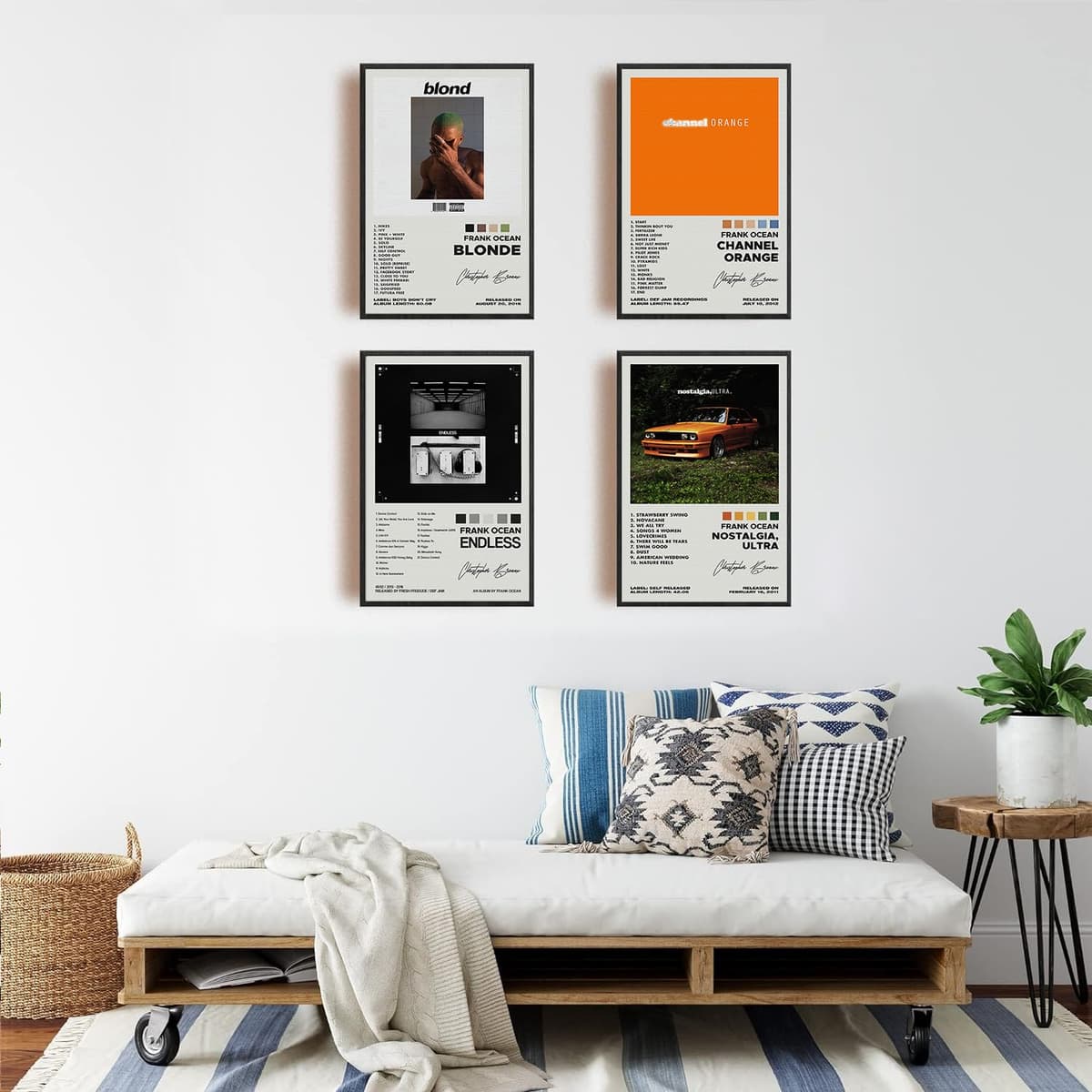 Frank Ocean Signed Limited Album Cover Posters - Canvas Wall Art HD Prints Set of 4 for Teen and Girls Dorm Decor - 8x12 inch Unframed — view 7