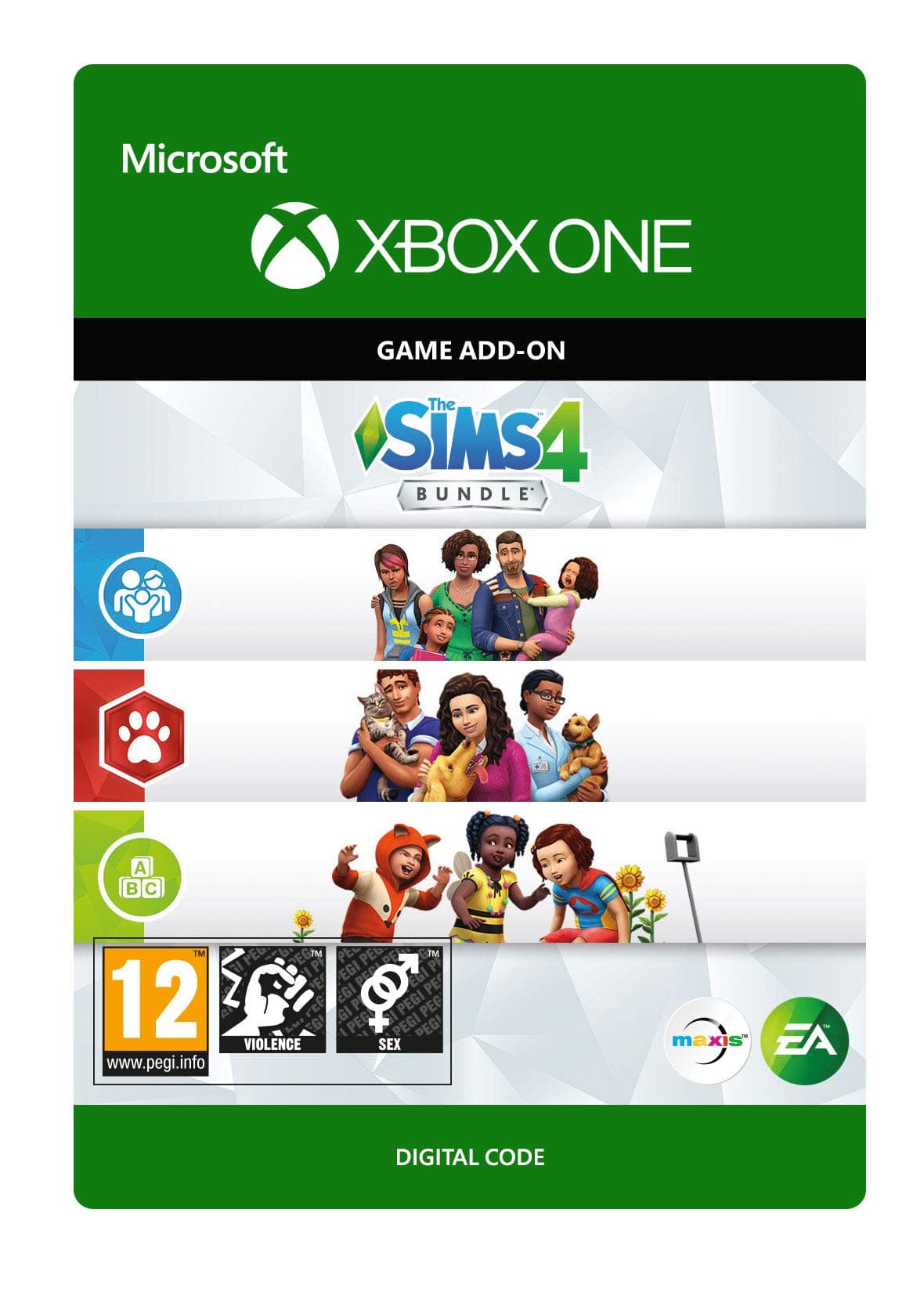 The Sims 4: Bundle - Cats & Dogs, Parenthood, Toddler Stuff DLC | Xbox One - Download Code