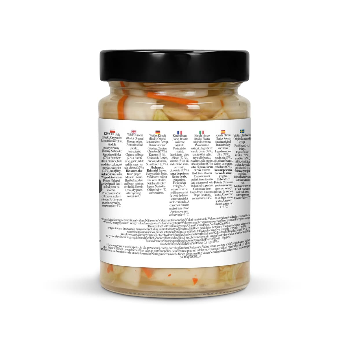 Bakoki 백김치 Baek‑Kimchi – Kimchi blanco, suave y sin picante, fermentado tradicionalmente, con baja emisión de olores – 2 × 300 g (ideal para almuerzos, bowls y guarniciones) — view 3