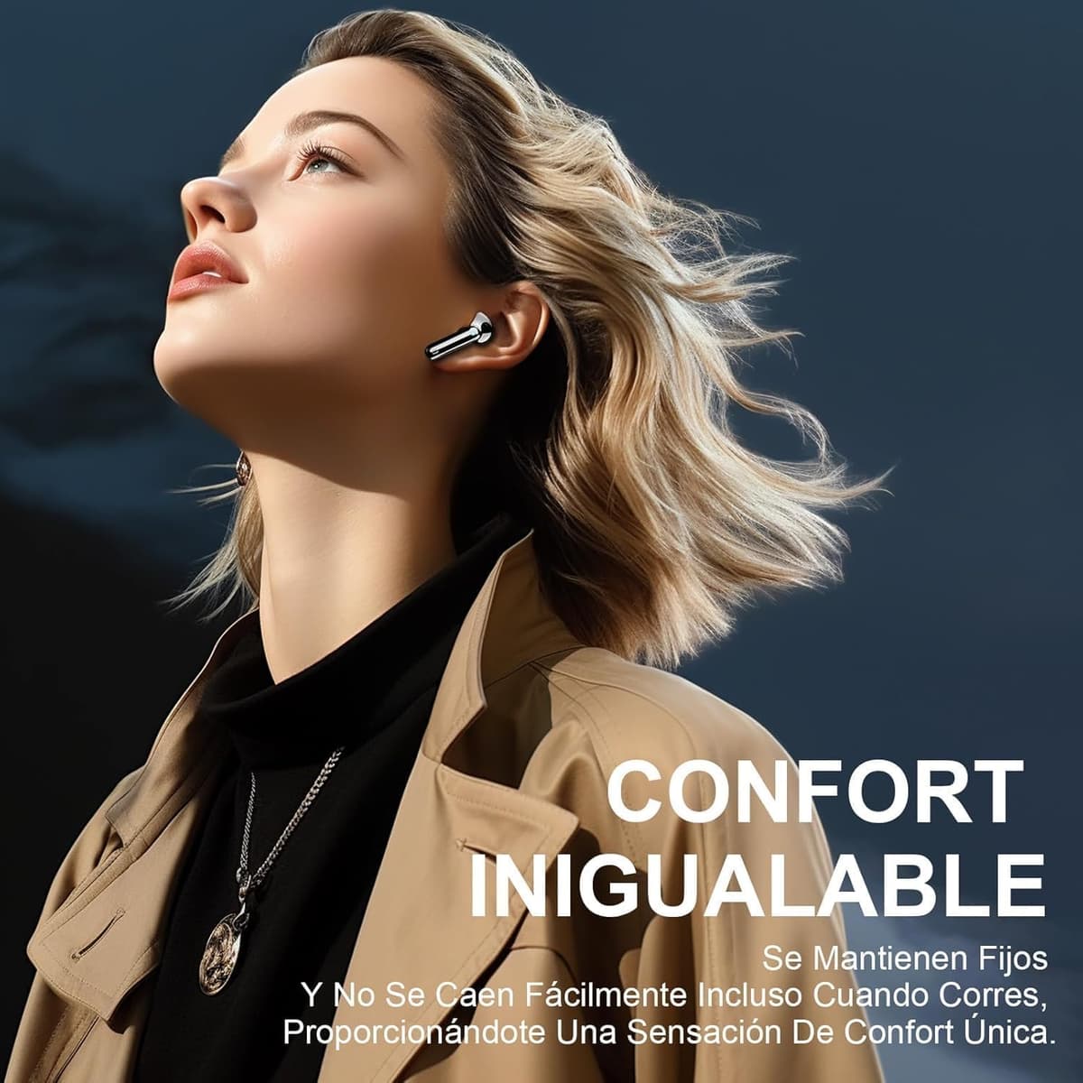 Auriculares Inalambricos Bluetooth, 2026 Cascos Inalambricos Bluetooth 5.4 HiFi Estéreo, 45 Horas Auriculares inalámbricos con ENC Cancelacion Ruido, IP7 Impermeable/Pantalla LED/Carga Rápida Tipo-C — view 6