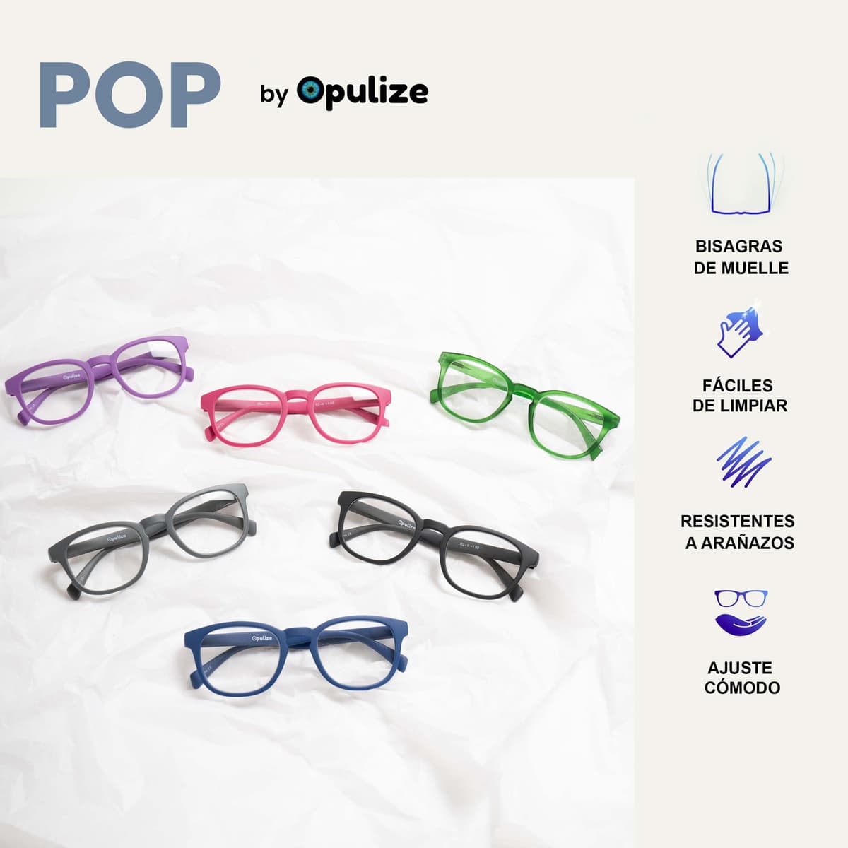 OPULIZE Pop Gafas de Lectura Pack de 2 Redondas Violeta Mate — view 4