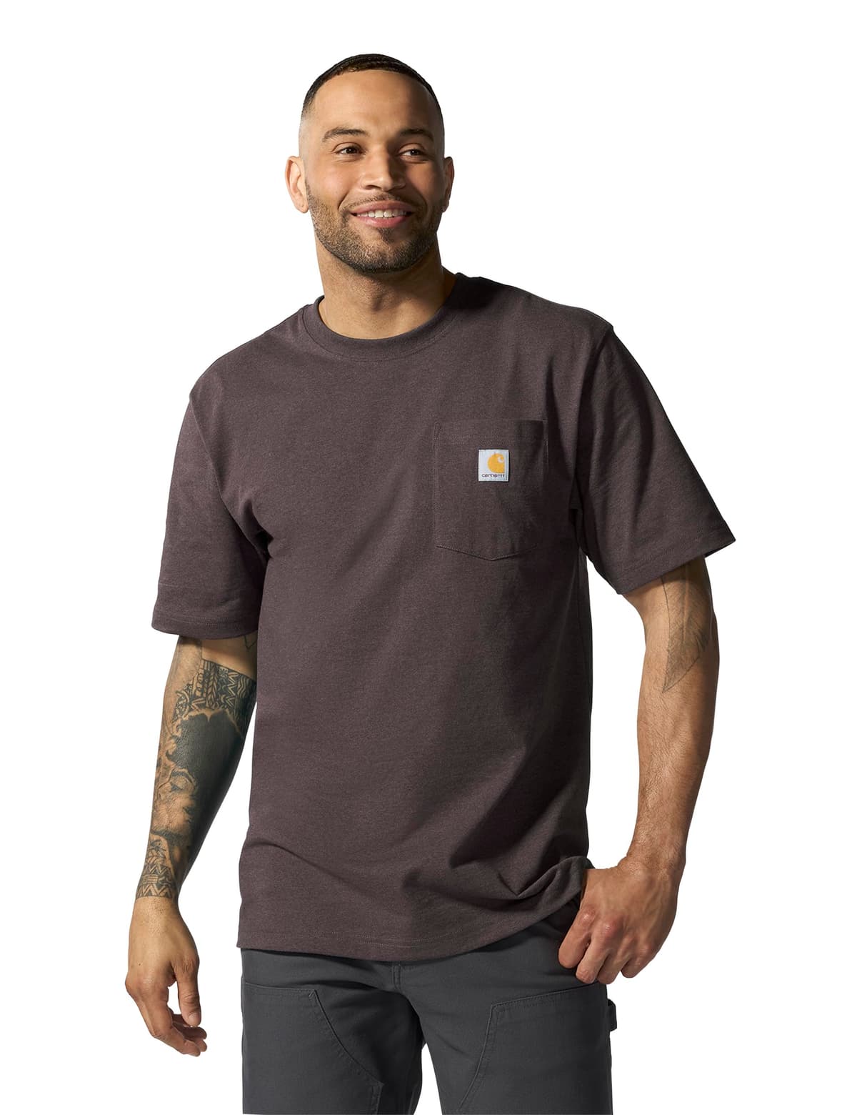 Carhartt Mens Loose Fit Heavyweight Short-Sleeve Pocket T-Shirt (Also Available in Big & Tall) CloseoutWork Utility T-Shirt — view 53