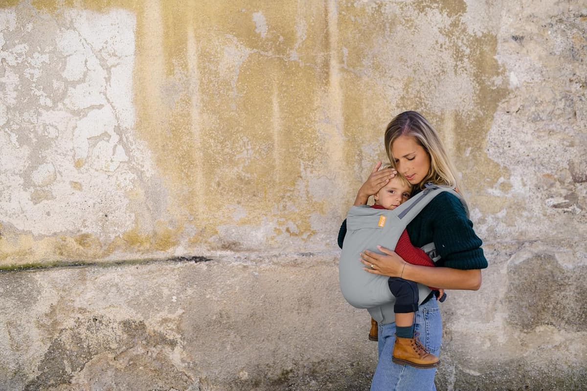 Beco Toddler Carrier with Extra Wide Seat, 100% Cotton - Front-Carry & Backpack Style - Lightweight & Ergonomic Sling Carrier for Children (24-48 Months) - Grey — view 2