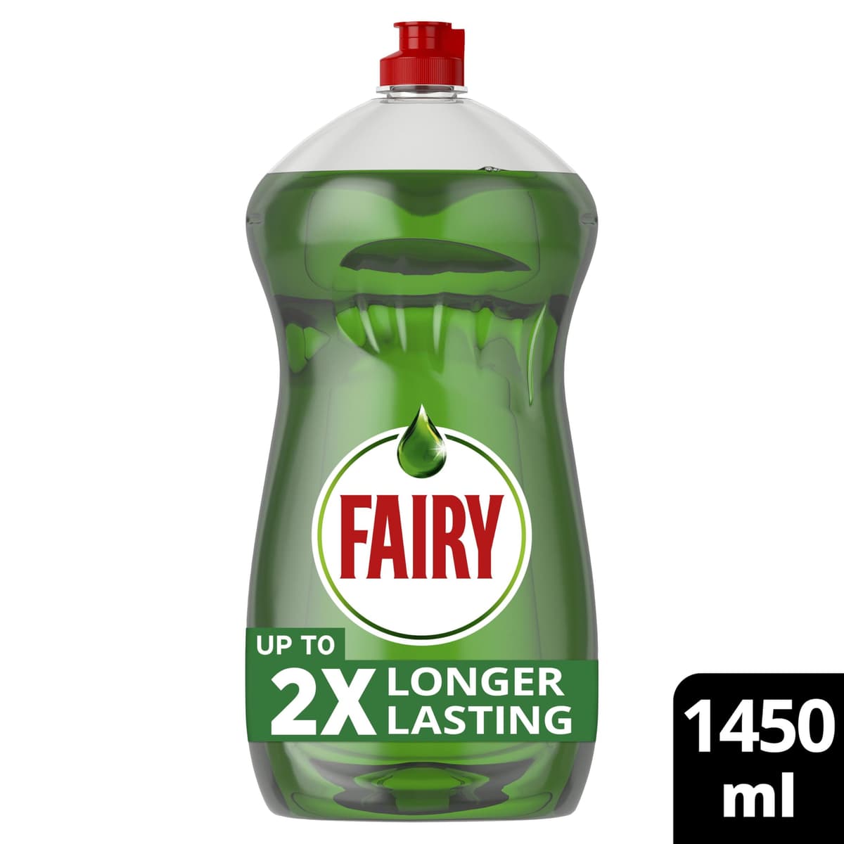 Fairy Original Washing Up Liquid Green with LiftAction 1450 ml, No Soaking, No Grease, No Fuss — view 2