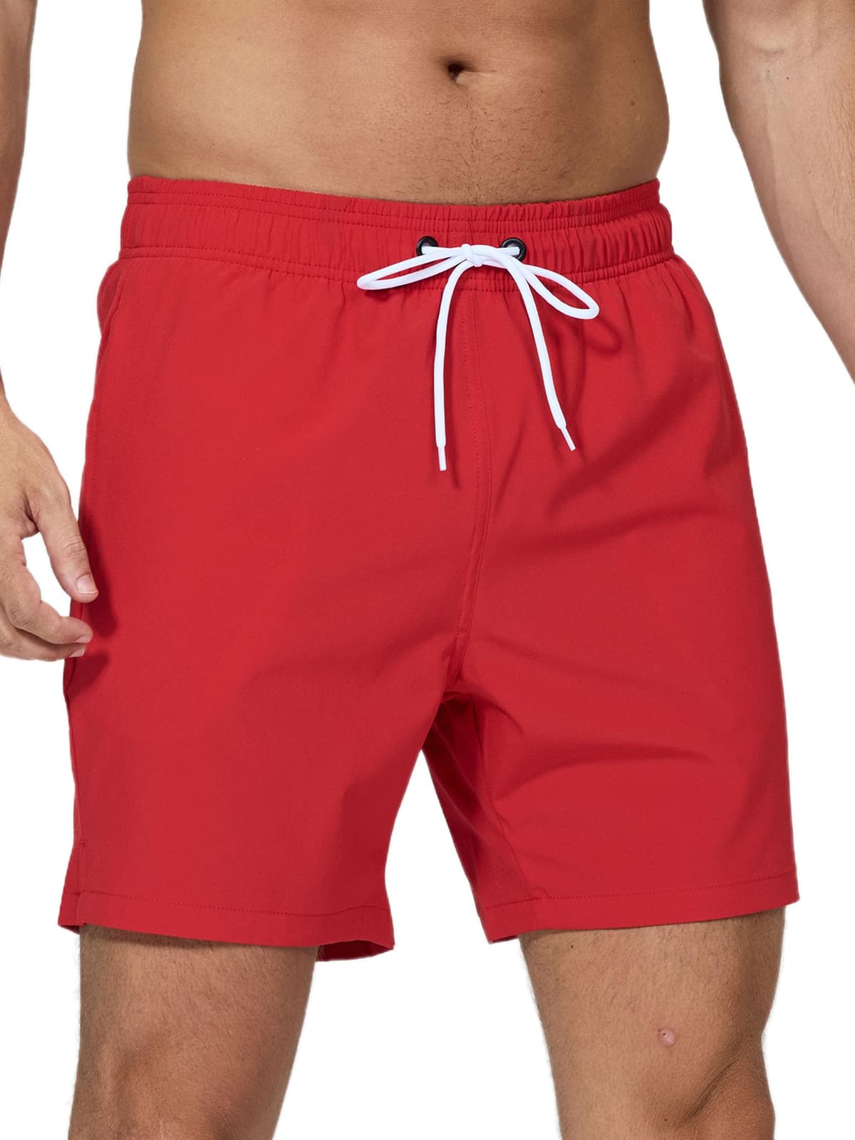 Bañador Hombre 2 en 1 Bañador de Secado Rápido con Forro de Malla y Cordón de Ajuste para Playa Bañador Casual Impermeable para Piscina Verano — view 31