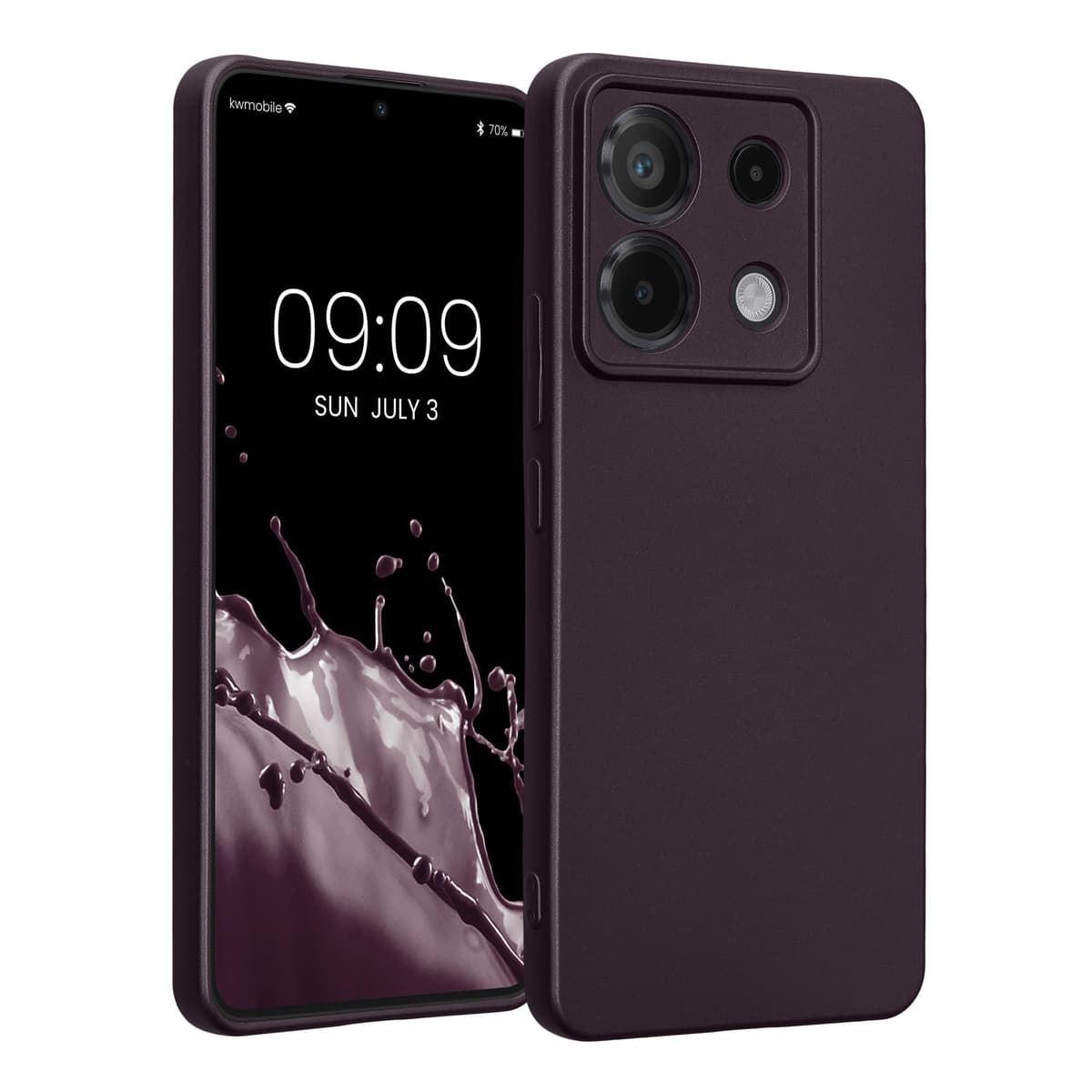 kwmobile Carcasa Compatible con Xiaomi Redmi Note 14 Pro 5G / Poco X7 Funda - Funda Ultrafina de TPU con Bordes elevados - Lavanda Metalizado — view 339