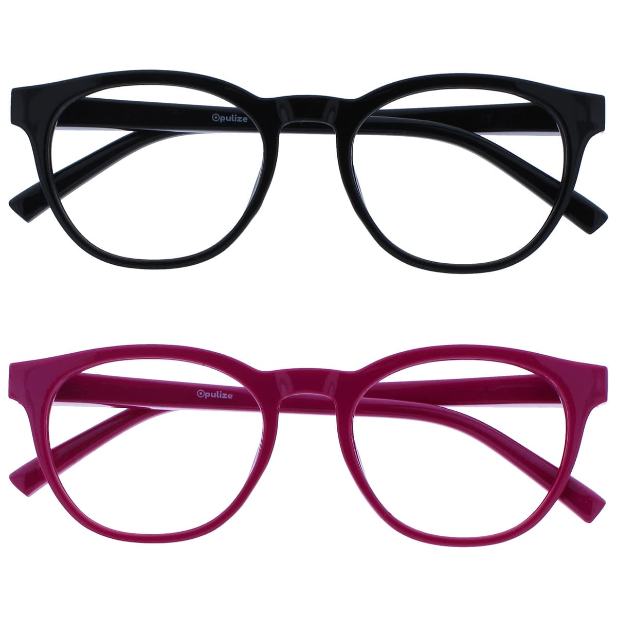 OPULIZE Blu Gafas con Bloqueo de Luz Azul Montura Redonda Azul Bisagras de Muelle Mejoran el Sueño Ordenador Gaming Antirreflejante Hombre Mujer B5-3 +0.00 — view 11