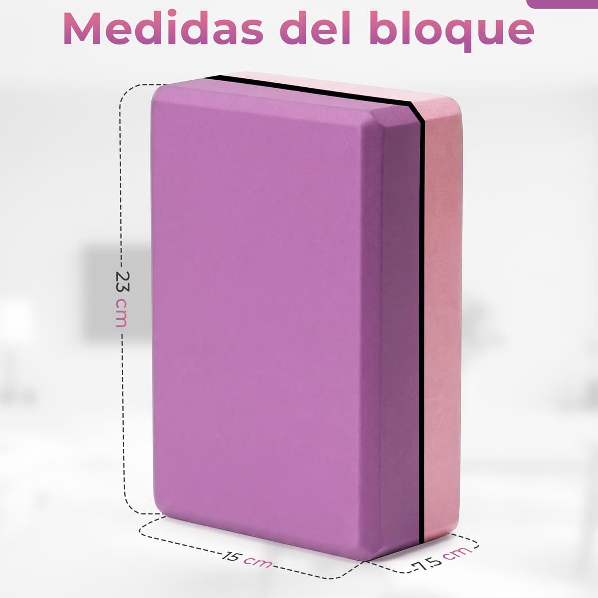 MOLIMILL Bloque Yoga 2 Unidades Espuma EVA + Ebook Ejercicios Yoga con Ladrillo | Ladrillo Yoga Ideal Para Pilates, Yoga, Fitness y Gimnasio — view 3