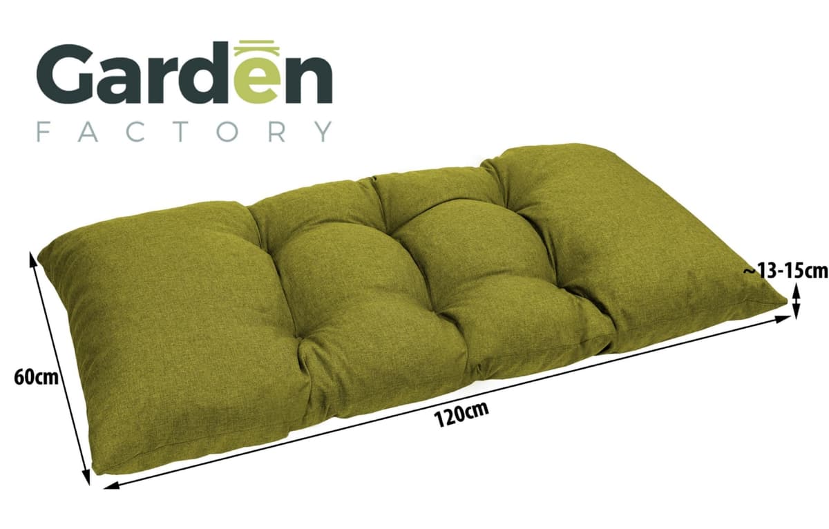 Pallet Cushions, Pallet Cushion, Cushions for Pallet Sofas Seat, Back or Set (Seat 120 x 60 + Backrest 120 x 60) Lime) — view 2