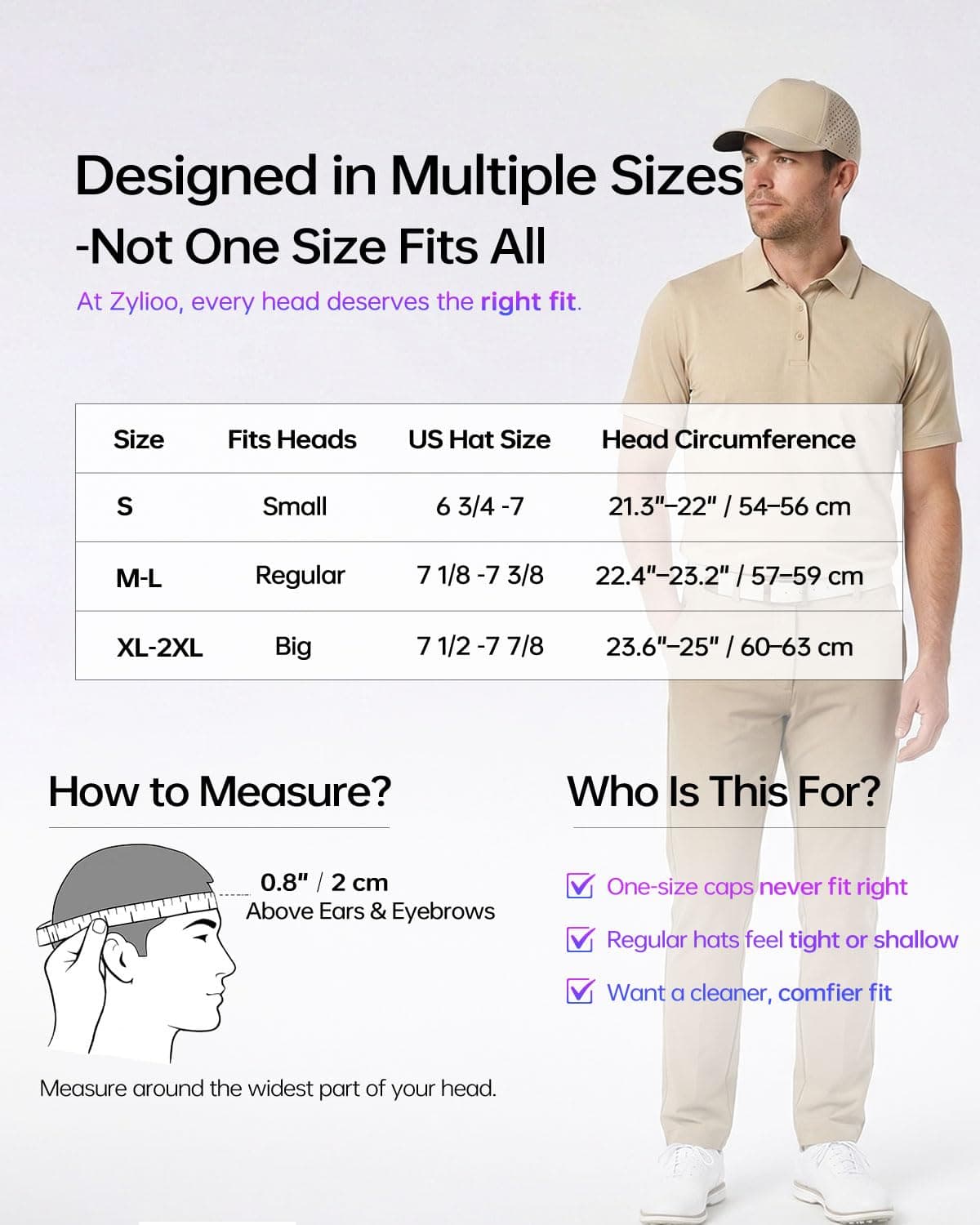 Zylioo S/M/L/XL/XXL Gorra de béisbol con protección solar para hombres y mujeres, gorras de corona alta para cabezas grandes/grandes, gorra de malla para correr — view 5