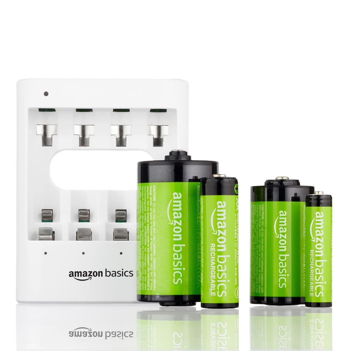 Amazon Basics paquete de 4 baterías AA NiMH recargables, 2400 mAh, 1,2 V, se recargan hasta 400 veces, precargadas — view 3
