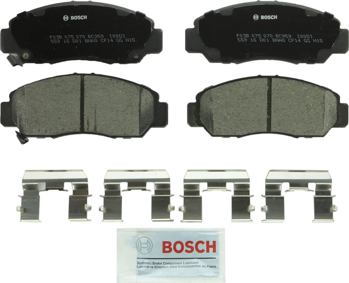 Bosch BC914 QuietCast Premium Ceramic Disc Brake Pad Set For: Acura ILX; Honda Accord, Civic, CR-V, Element, Fit, Front — view 103