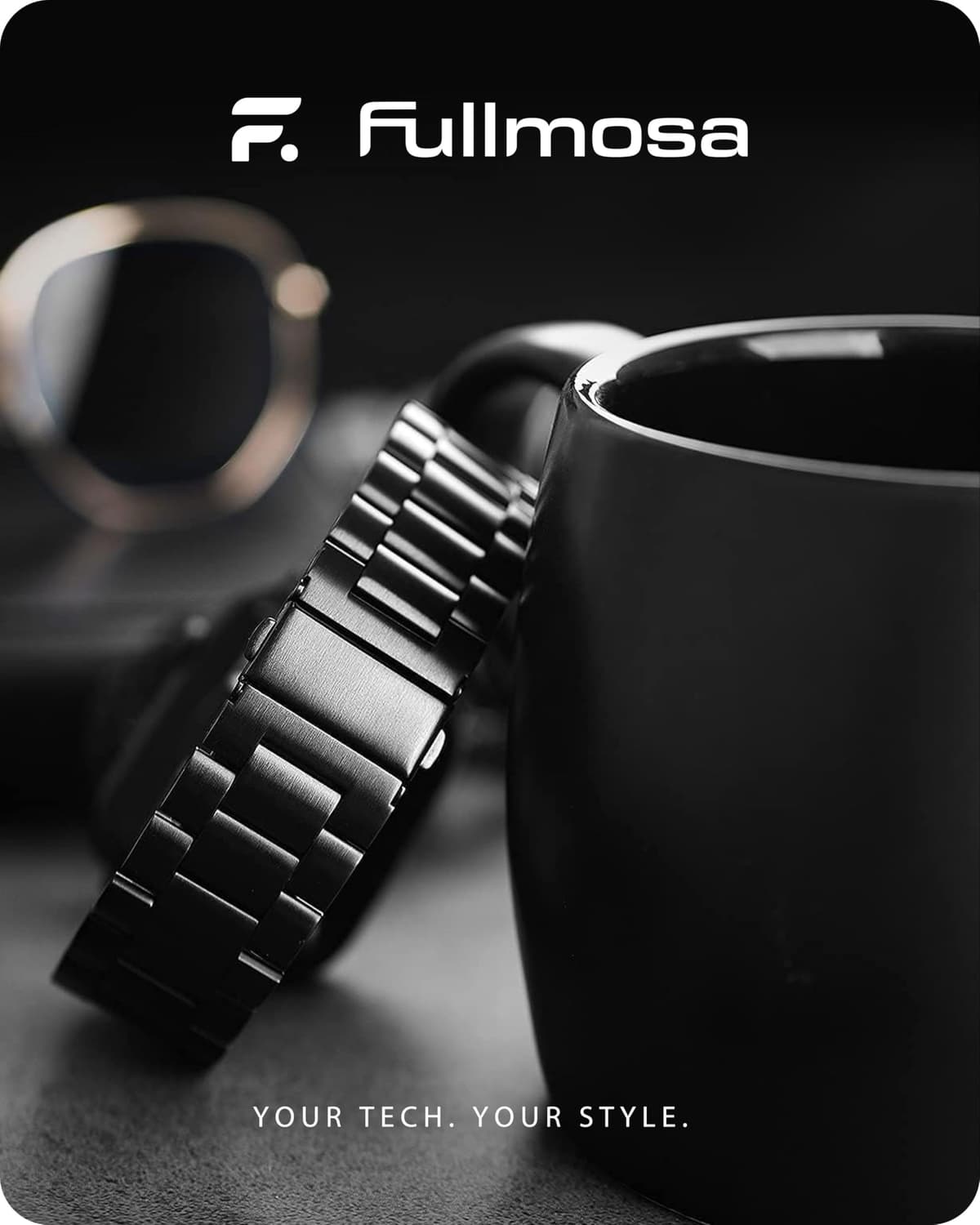 Fullmosa Metal Band with Case for Apple Watch 45/44/42/46/49/41/40/38mm — view 2