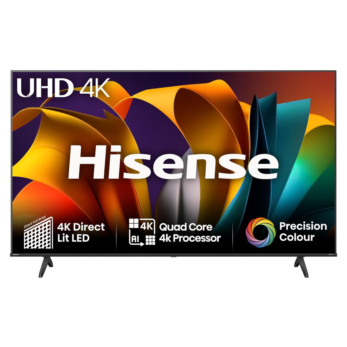 Hisense 43 Inch 4K Smart TV 43A6NTUK - Dolby Vision, Game Mode PLUS with 60Hz VRR ALLM, Smooth Motion, AI Sports Mode, Vidaa OS with Freely, Youtube, Netflix and Disney+ & Now TV (2024 Model) 43 inches A6 2024 TV only