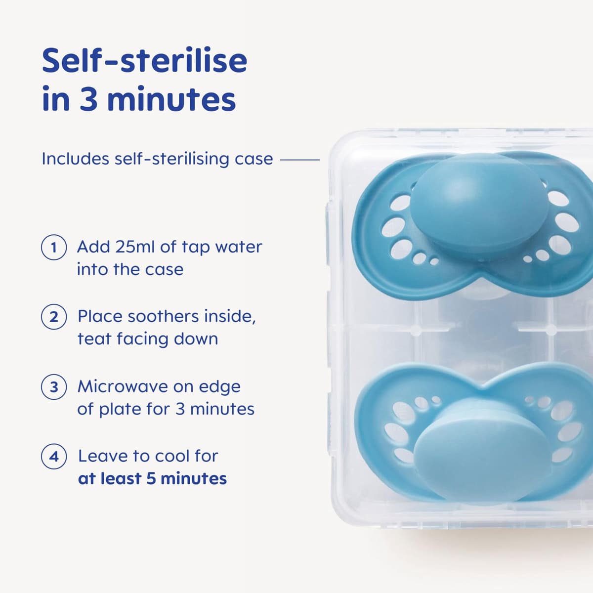 MAM Original Soothers | 18-36 Months | Pack of 2 | Comes in Dummy Steriliser Box | Sustainable Materials | Baby Accessories | Blue/Green (Various Designs) — view 6