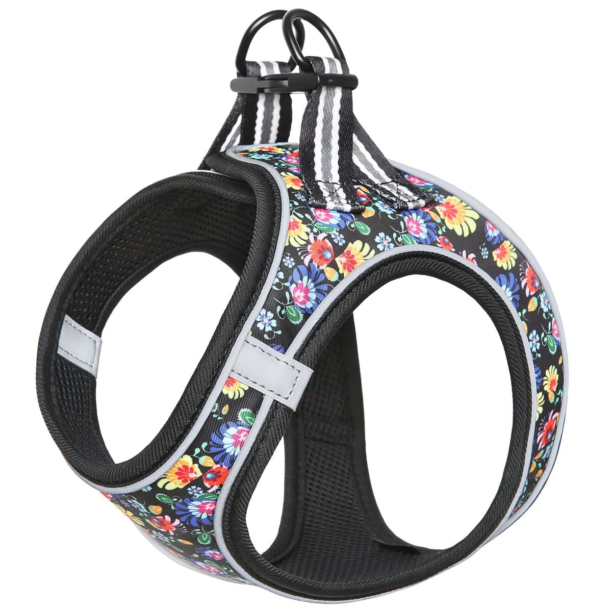 HEELE Arnes Perro Pequeño con Lineas Reflecantes Arnés Perro Antitirones Ajustable Suave Acolchado Cómodo para Viajar Pasear con Mascota, Rosa, S — view 7