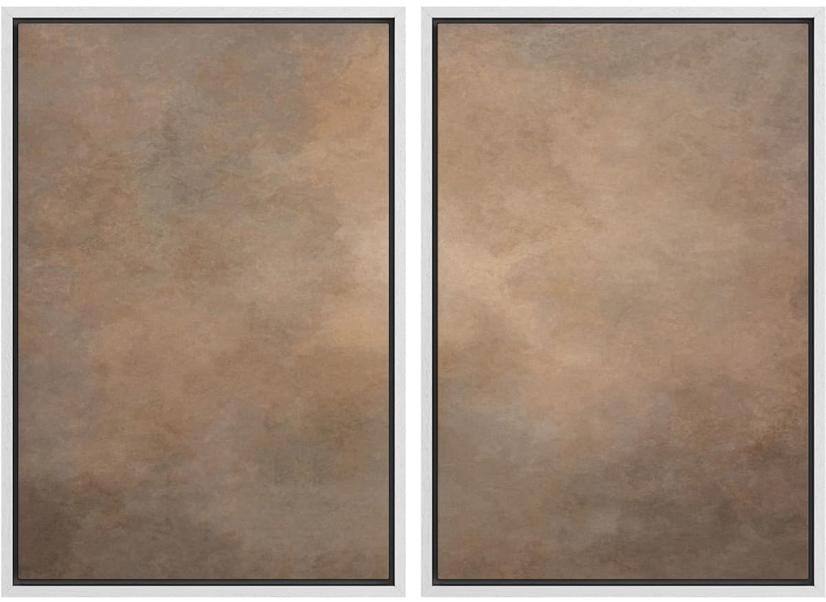 MUDECOR Framed Canvas Print Wall Art Set Watercolor Pastel Duotone Tan Landscape Abstract Shapes Illustrations Modern Art Decorative Contemporary for Living Room, Bedroom, Office - 24"x36"x2 Natural — view 15