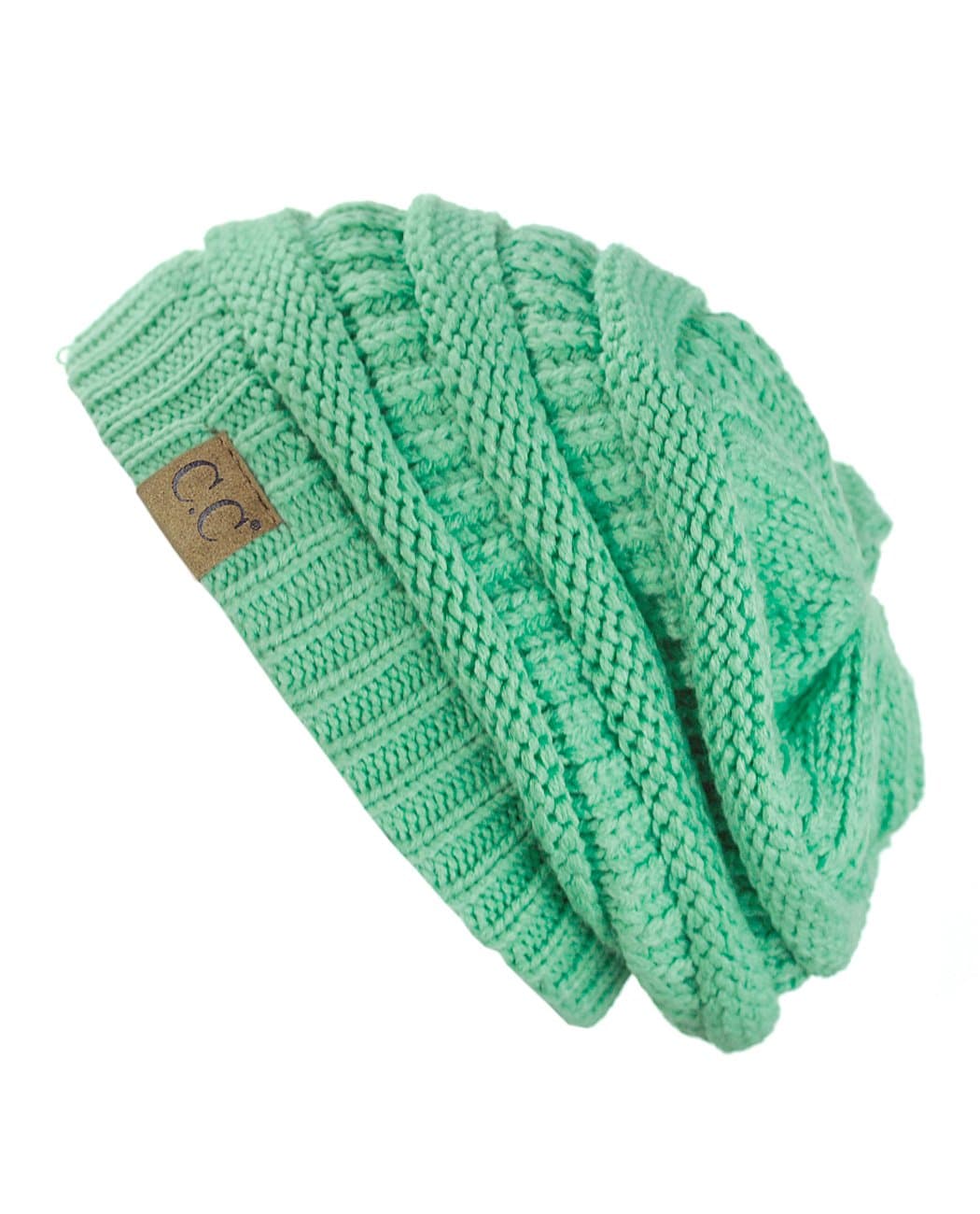 Warm Chunky Soft Stretch Cable Knit Beanie Skully — view 173