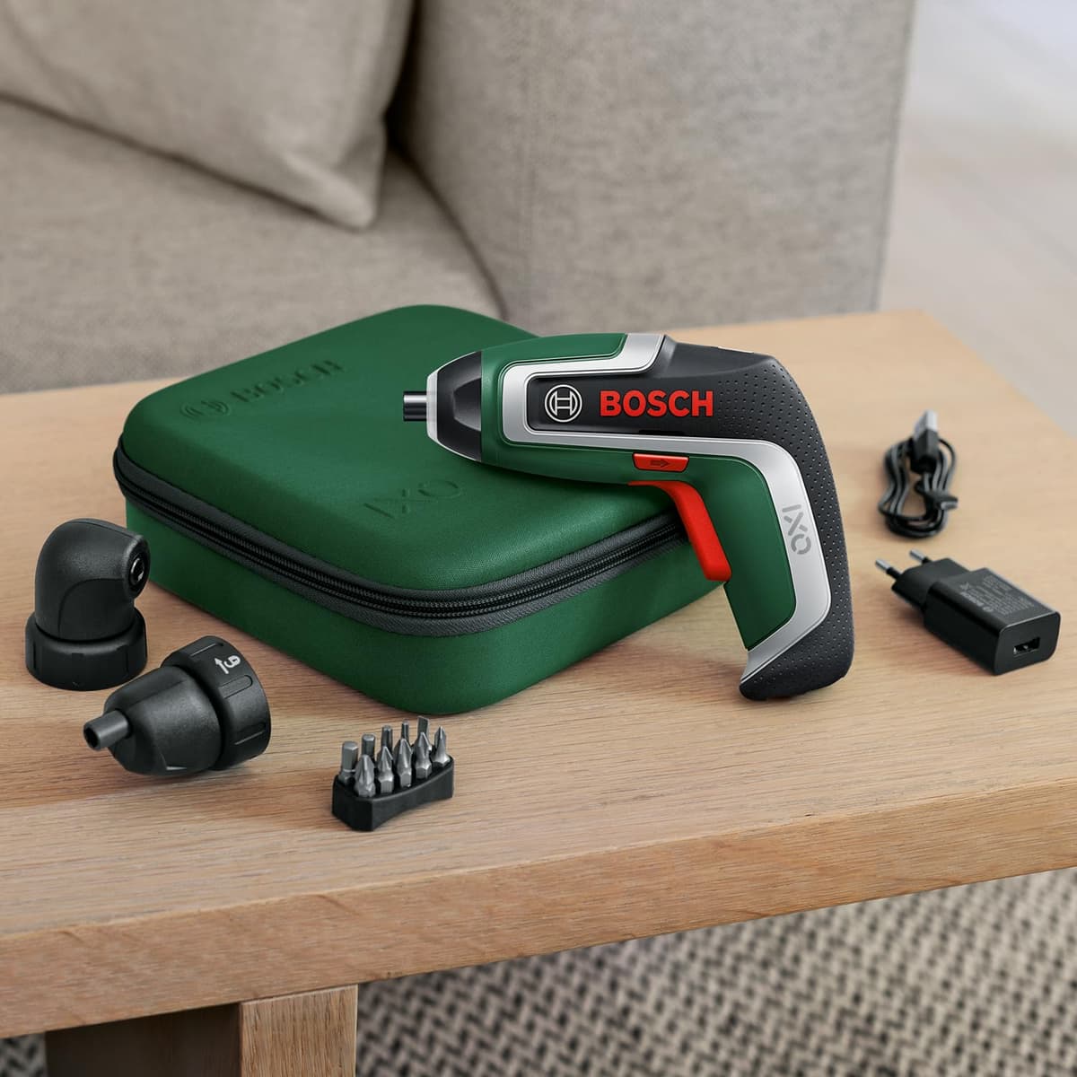 Bosch Estuche de almacenamiento para herramientas y accesorios (caja práctica, compacta y portátil para el destornillador IXO y cepillo de limpieza eléctrico UniversalBrush; 194 x 194 x 67 mm) — view 3