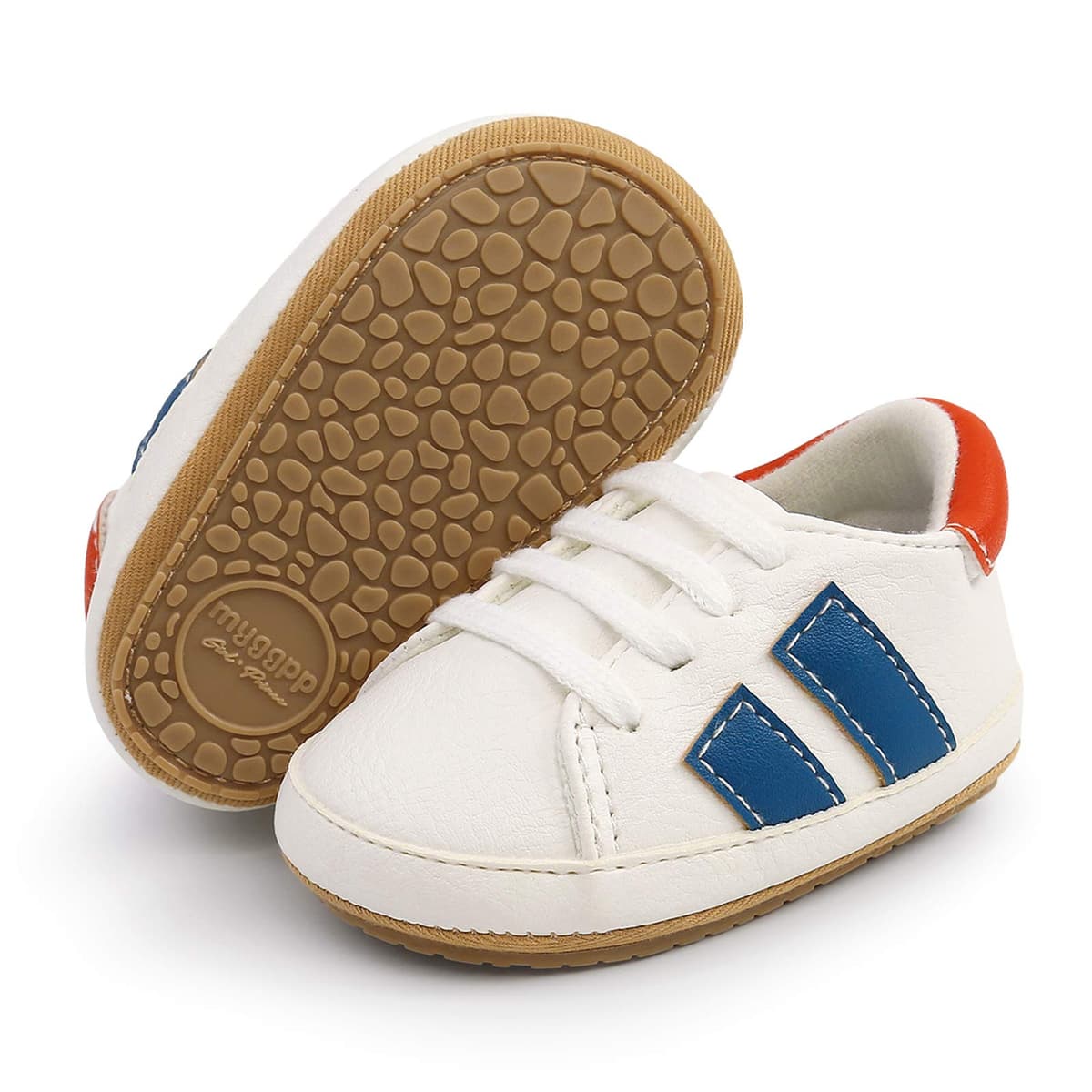 RVROVIC Baby Boys Girls Sneakers Anti-Slip Oxford Loafer Flats Infant Toddler PU Leather Soft Sole Baby Shoes