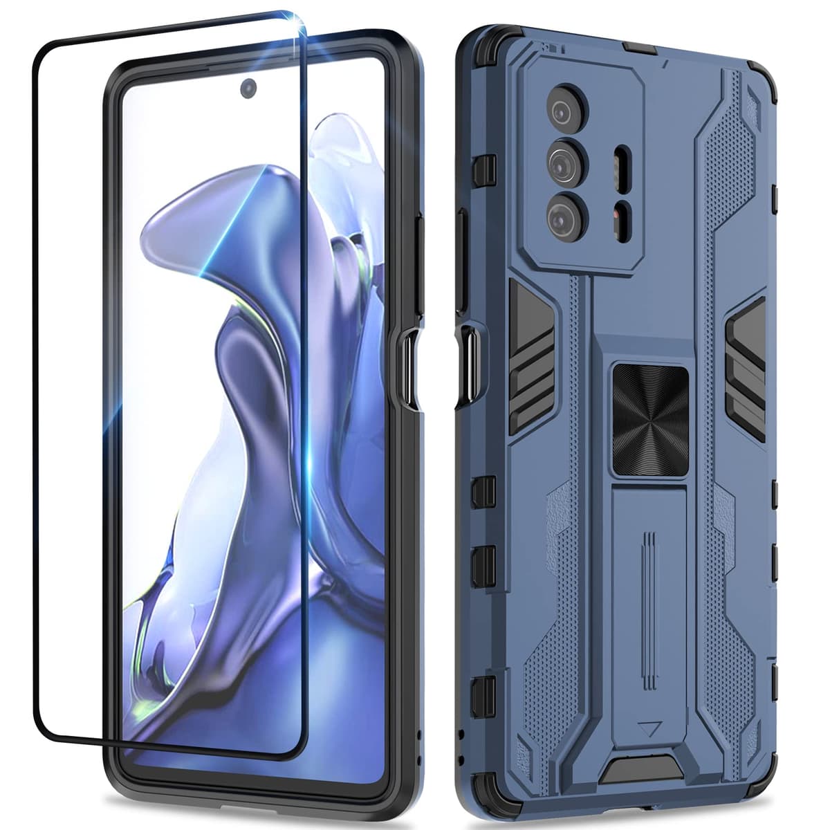 Funda para CMF Phone 2 Pro, Carcasa Antigolpes con Soporte anular metálico, Case Protectora de Grado Militar, Negro — view 282