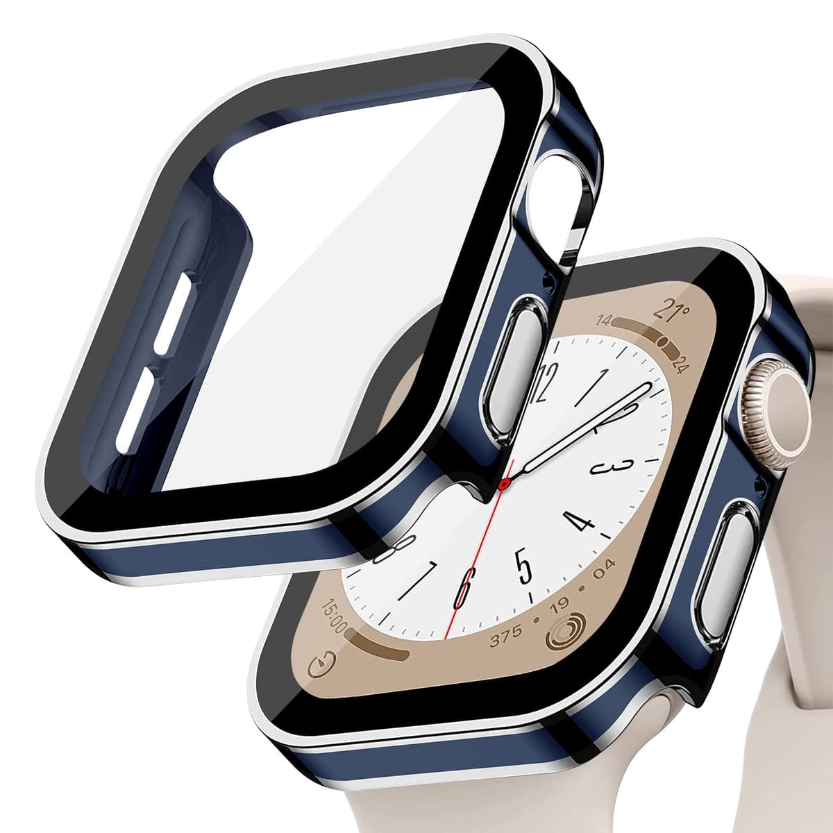 Hard PC Waterproof Case for Apple Watch Case 42mm 46mm 40mm 44mm 41mm 45mm, Built-in Tempered Glass Screen Protector, Ultra-Thin HD Full Protective Cover for iWatch Series 11 10 9 8 7 6 5 4 SE 3/2/1 — view 22