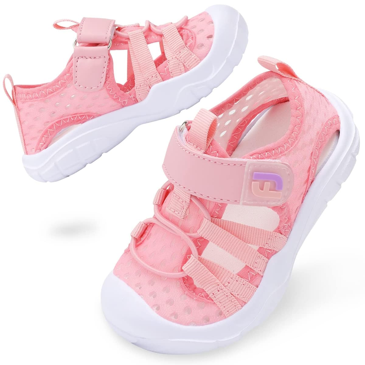 JOINFREE Toddler Boys Girls Water Shoes Breathable Qucik Dry Sport Beach Sandals Lightweight Barefoot Flexible — view 12