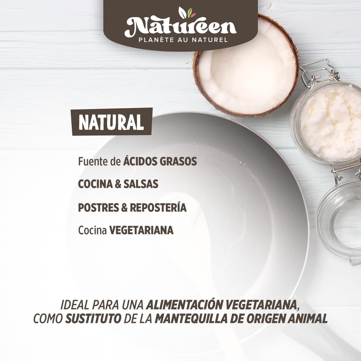 Aceite de Coco Virgen Orgánico 1 L - PRENSADO EN FRIO - Ideal para Cocinar - Ingredientes Naturales - Virgen Extra - Hidrata Piel y Cabello - Apto para Veganos — view 9