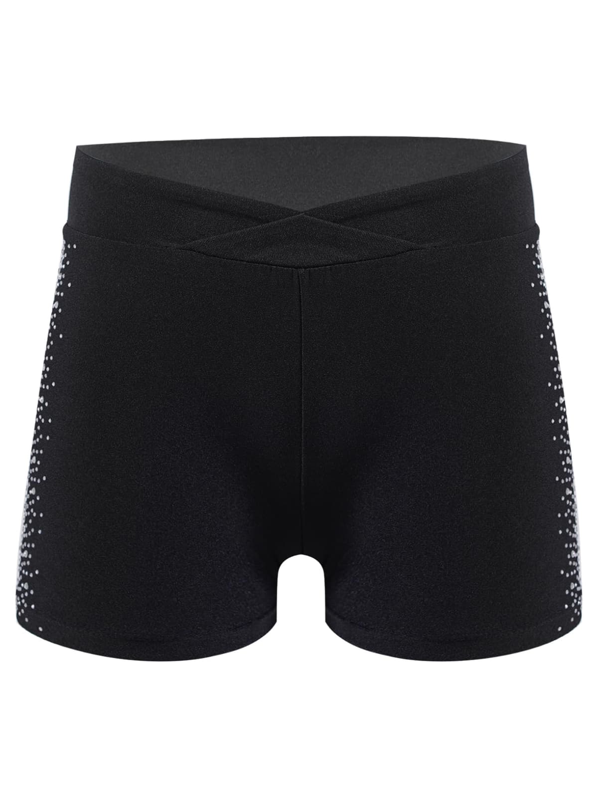 Freebily Pantalones Cortos De Gimnasia para Niñas Leggings Cortos Cintura Alta Mallas De Patinaje Pantalones para Entrenamiento Deportivo