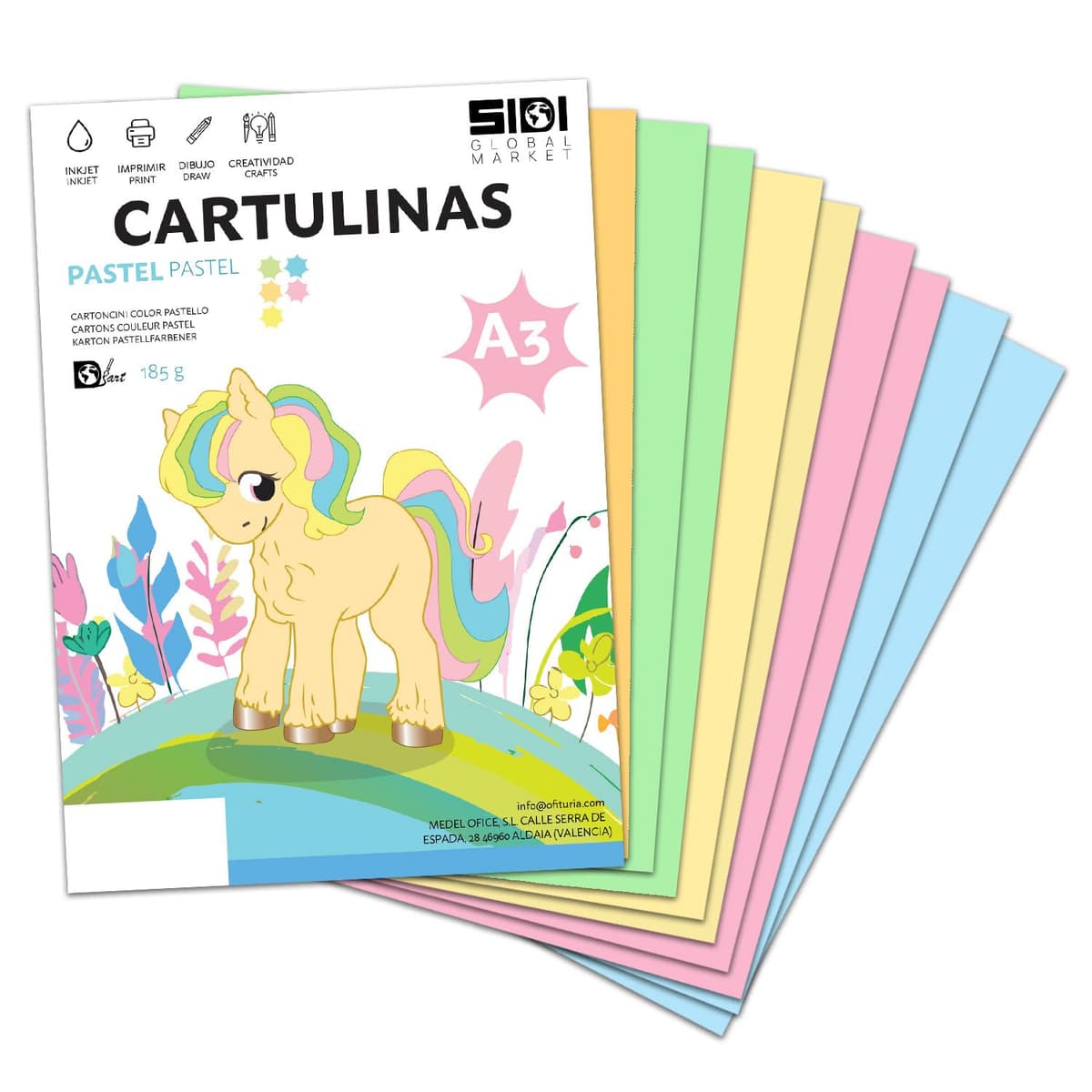 Cartulina A4 Azul Metalizada 230 g Cartulina Brillo Reflectante para Manualidades, Scrapbooking, Impresora Inkjet y Láser, Papel Cartulina Premium Metalizado – SIDI (azul metalizado, 25h) — view 38