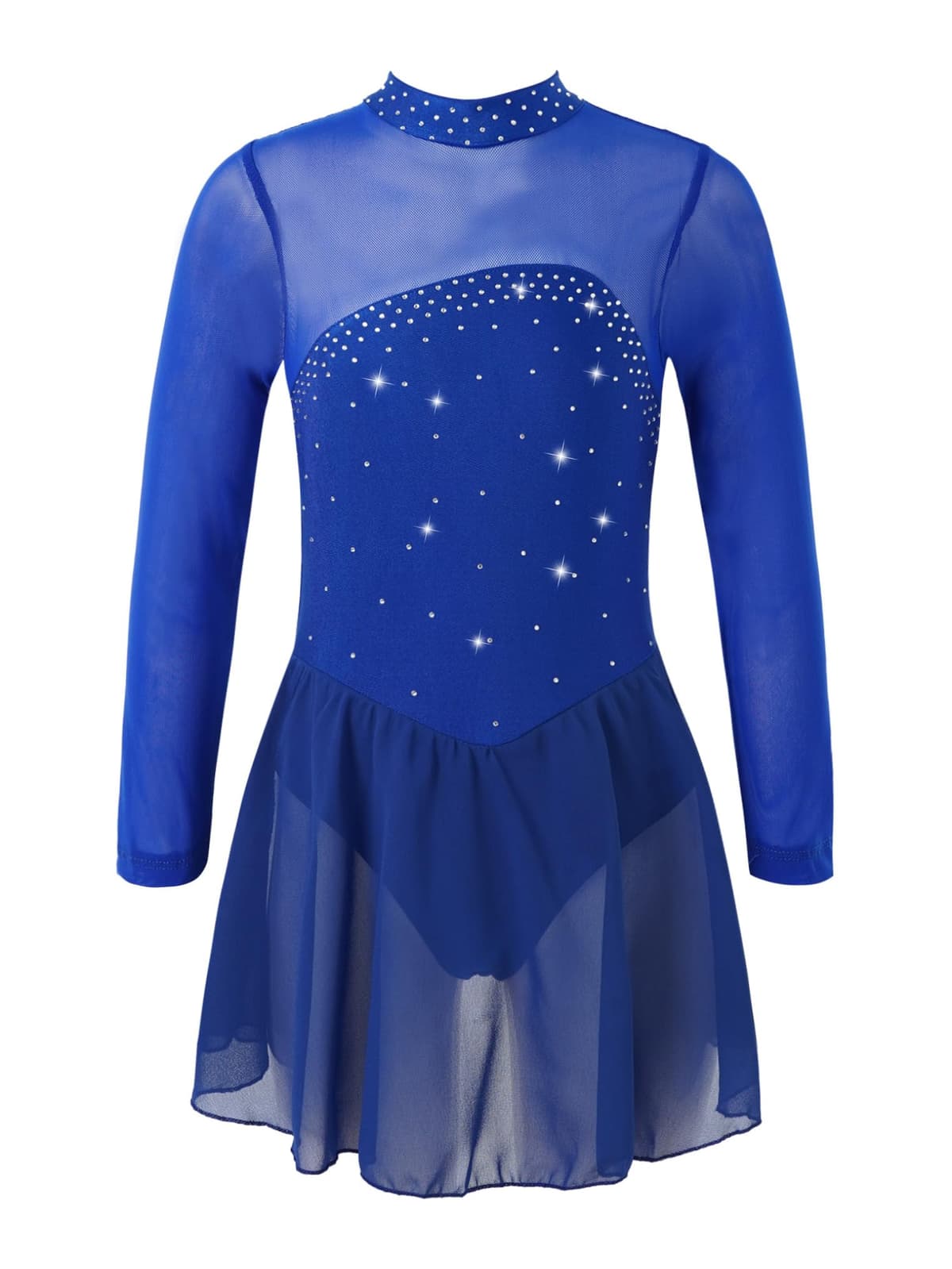 Freebily Vestido de Danza Patinaje sobre Hielo para Niña Leotardo de Manga Larga Maillot de Gimnasia Rítmica Competición Vestido de Bailarina Ballet — view 22