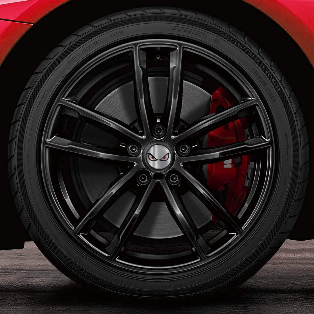 4 x 60mm ABS Car Alloy Wheel Centre Universal Rims Hub Center Caps Auto Tuning Logo Emblem Silver Gloss Black No Fear Eyes CX 8 — view 4