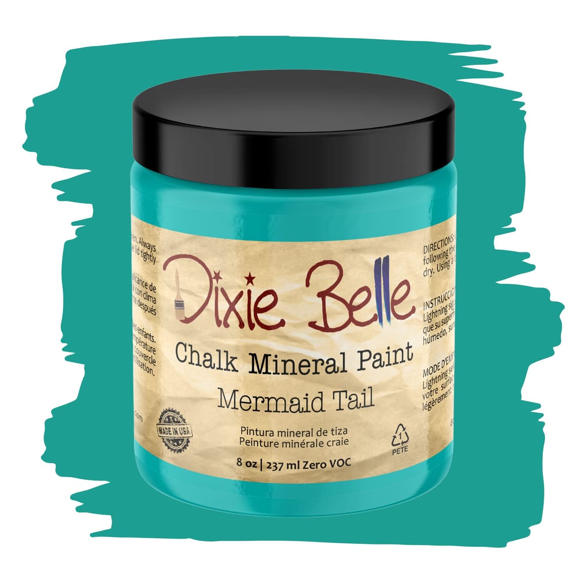 Dixie Belle Paint Company Chalk Finish Furniture Paint - Caviar (32oz) - Matte Black Chic Chalk Mineral DIY Furniture Paint — view 299