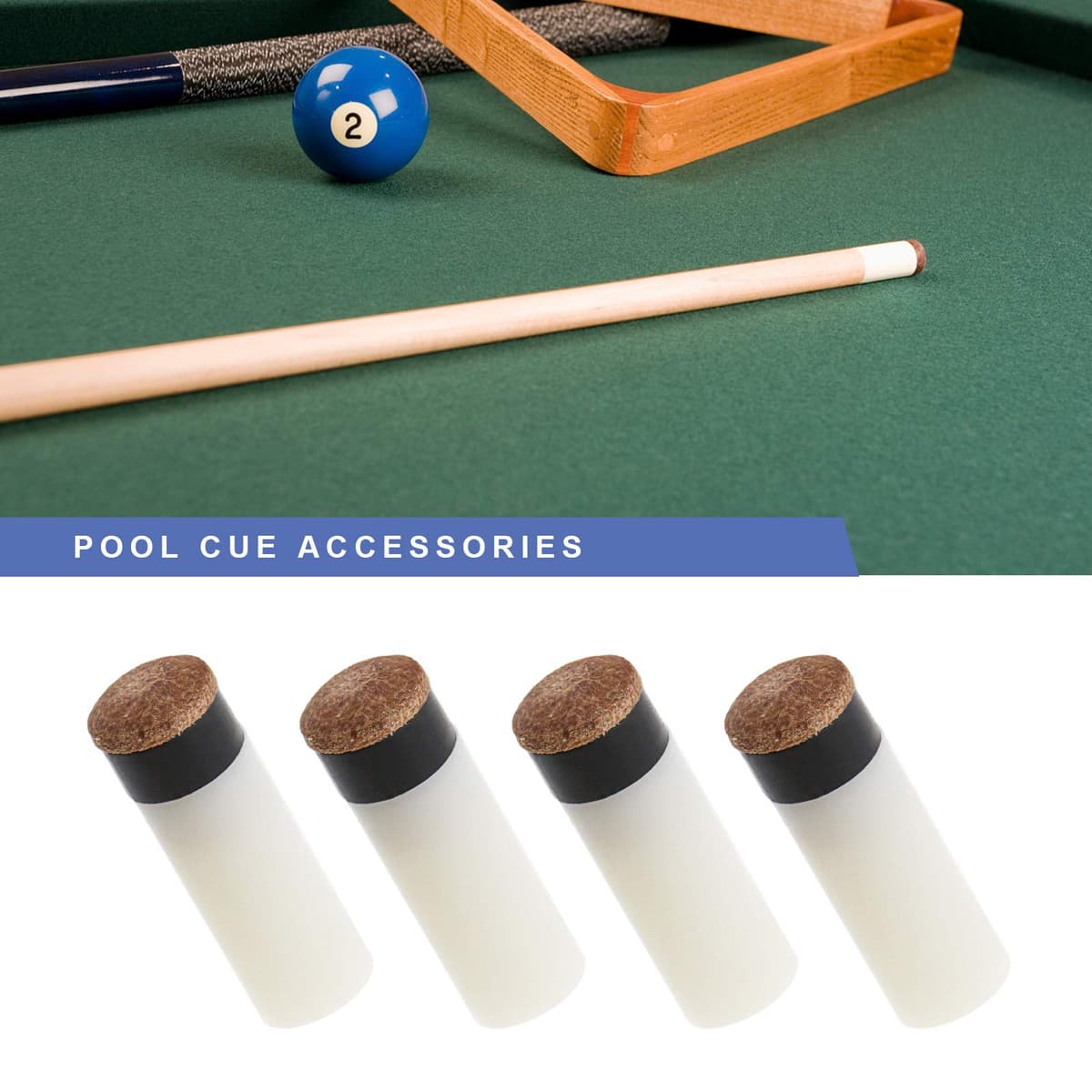 OTOTEC 20 Juegos de Puntas para Tacos de Billar Atornilladas de 11mm con Virolas de Palo de Billar Atornilladas Accesorios de Repuesto para Billar Inglés Suministros para El Hogar — view 2