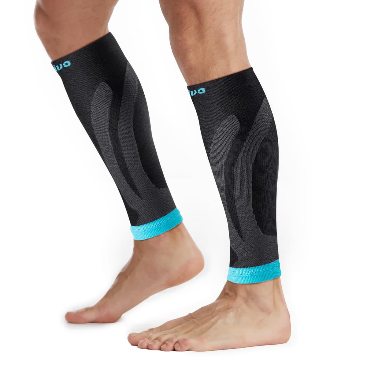 CAMBIVO Medias Compresivas 2 Pares, Calcetines Compresion Mujer Hombre, Mangas de Compresión para Deporte, Running, Ciclismo, Trabajo, Vuelo — view 15