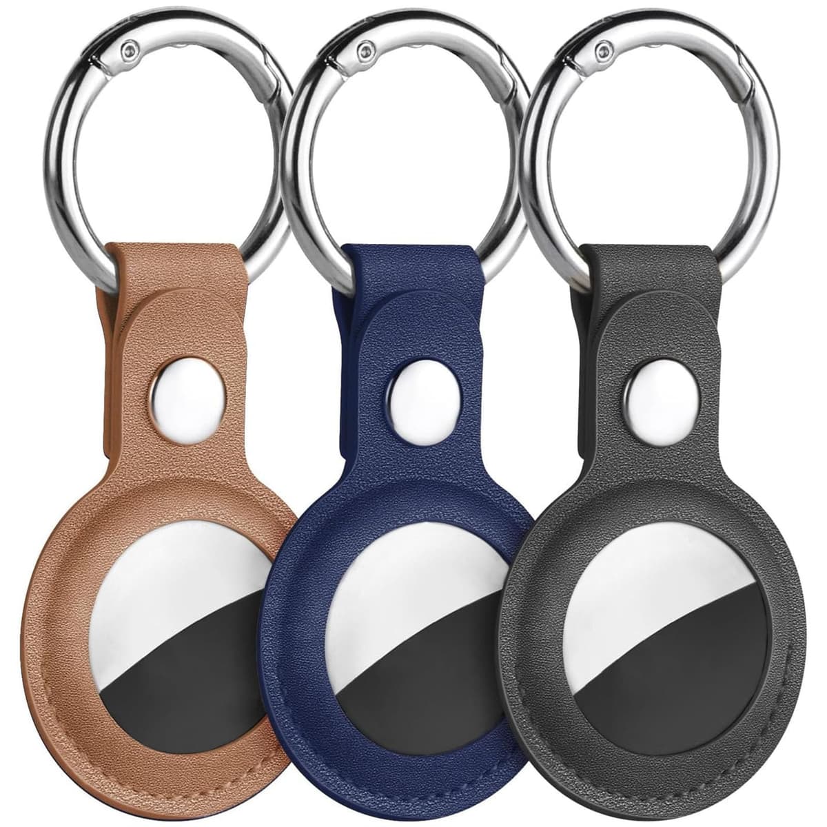 Ainiv Llavero para AirTag, 1 Pieza Llaveros para AirTag Funda Protectora, PU Localizador Portátil Antipérdida, Protectora de Cuero Funda Bluetooth Tracker Mascotas y Mochilas — view 26