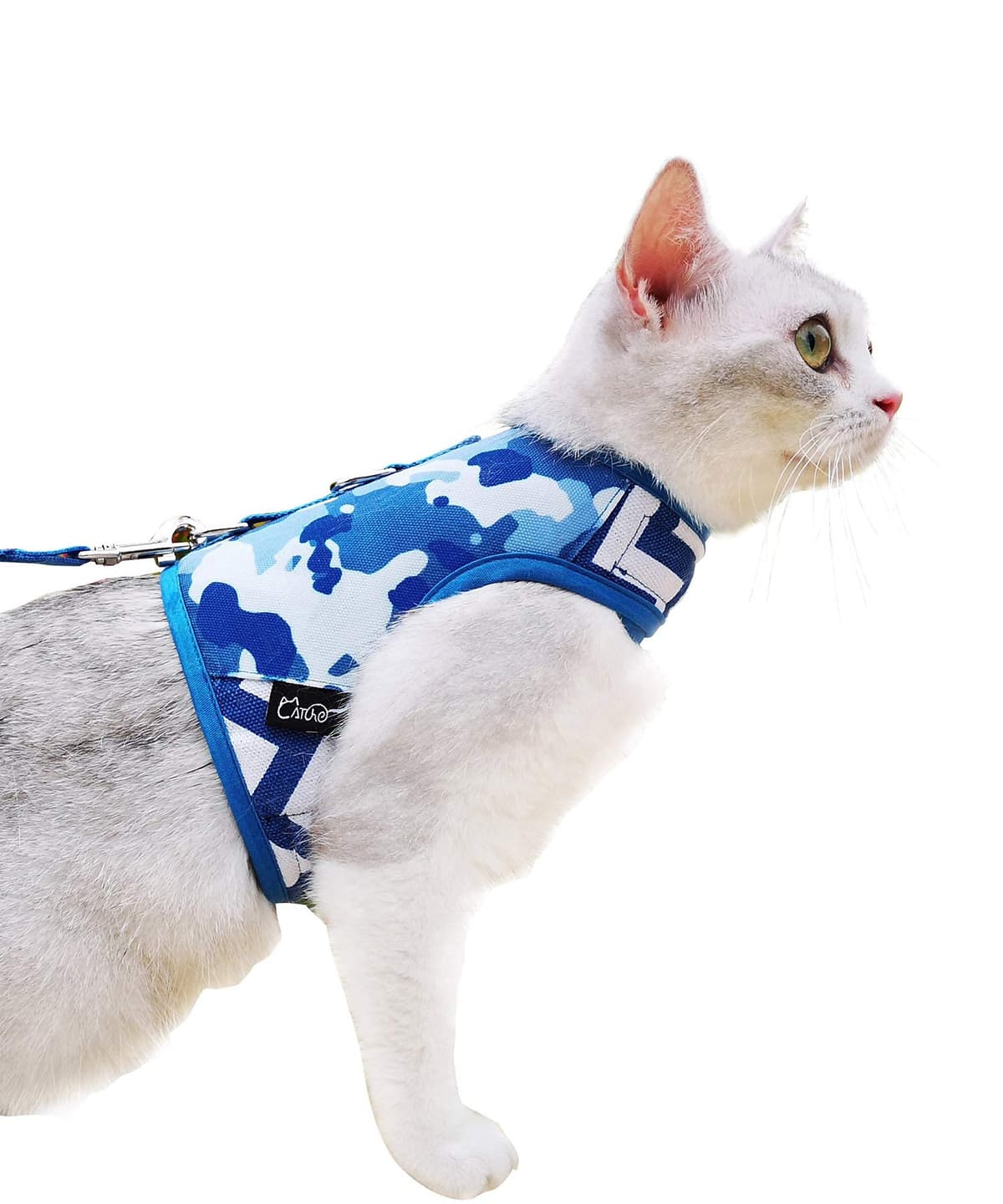 Escape Proof Cat Harness with Leash Large, Adjustable Cat Walking Jackets, Padded Cat Vest Sailor Suit Navy — view 13