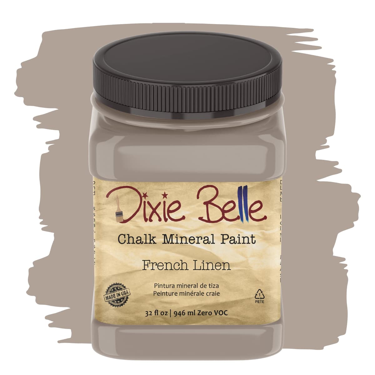 Dixie Belle Paint Company Chalk Finish Furniture Paint - Caviar (32oz) - Matte Black Chic Chalk Mineral DIY Furniture Paint — view 154