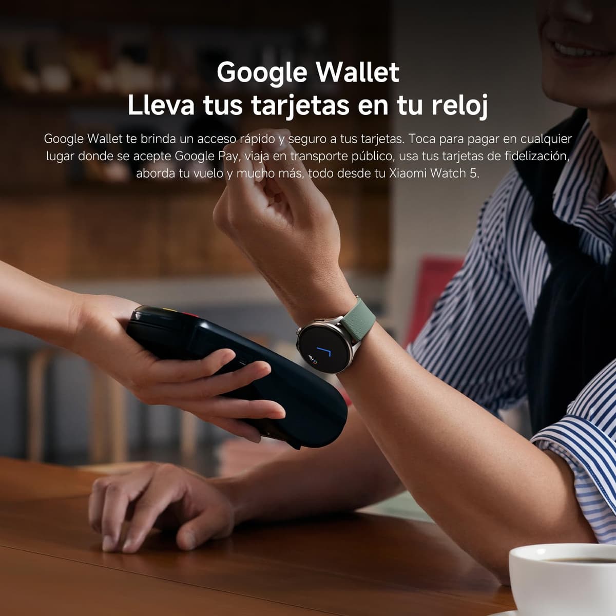 XIAOMI Watch 5 Smartwatch, Google Wear OS, pagos NFC, AI con Gemini, Pantalla de 1,54”, hasta 6 días de autonomía, GPS y Seguimiento Fitness, Control por Gestos, 47 mm, Bluetooth, Negro — view 4